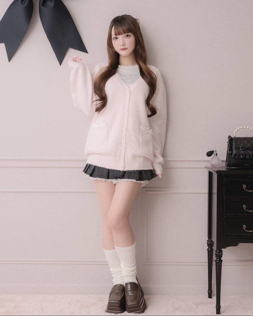 モデル身長:162cm/着用カラー:ピンク