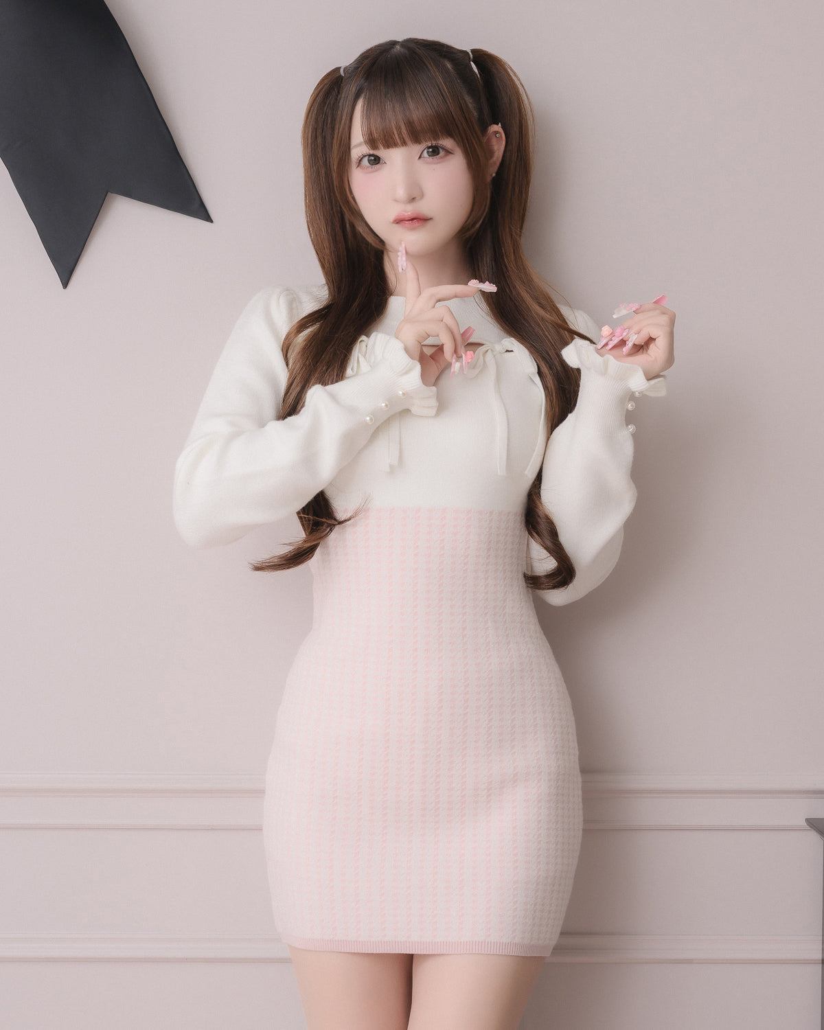 モデル身長:162cm/着用カラー:ピンク