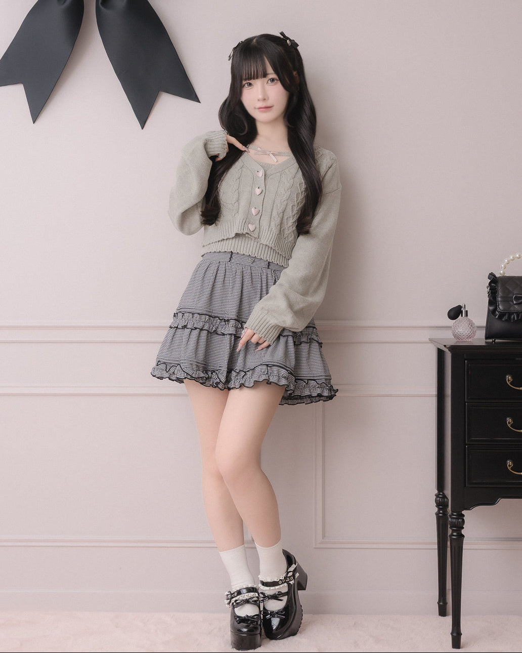 モデル身長:157cm/着用カラー:グレー