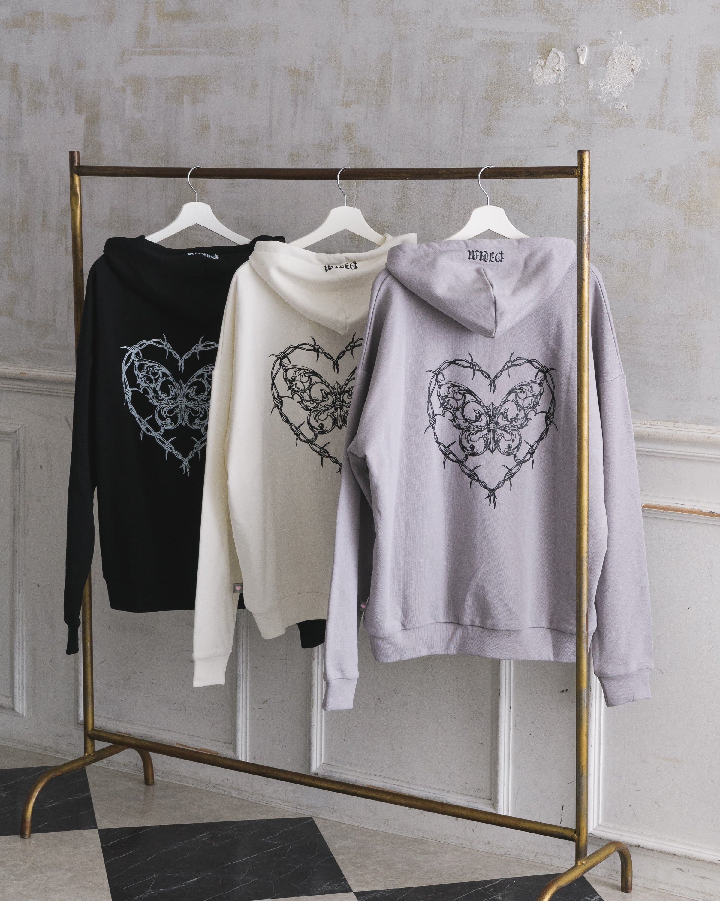 Papillon Captifオーバーサイズジップパーカー