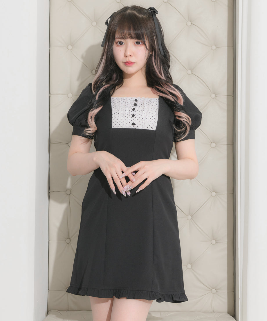 バックリボンミニカフェワンピ – pium バックリボンミニカフェワンピ – pium