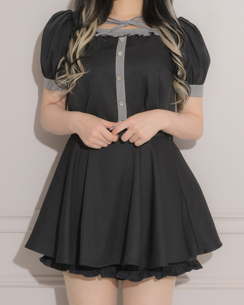 ボリュームフレアフリルスカパン