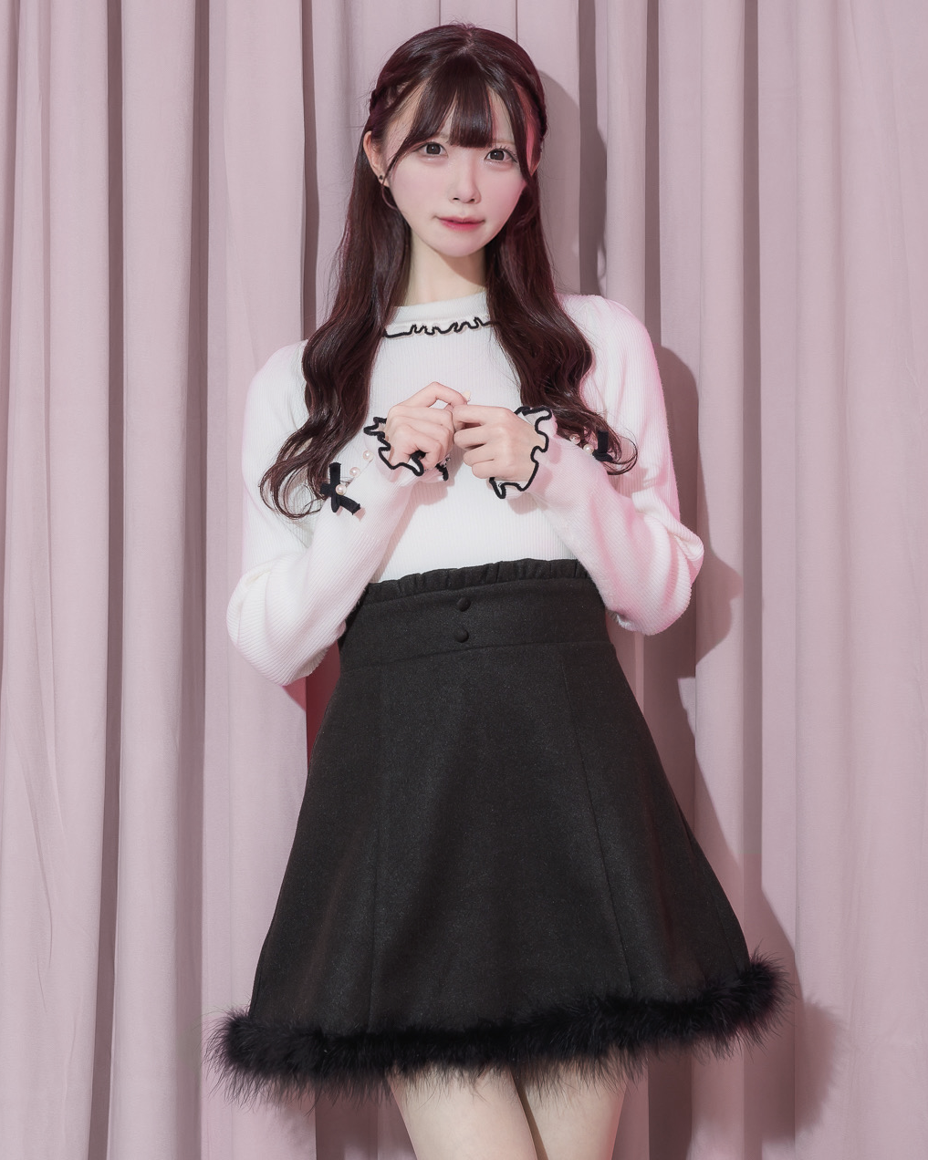 モデル身長:161cm/着用カラー:ブラック