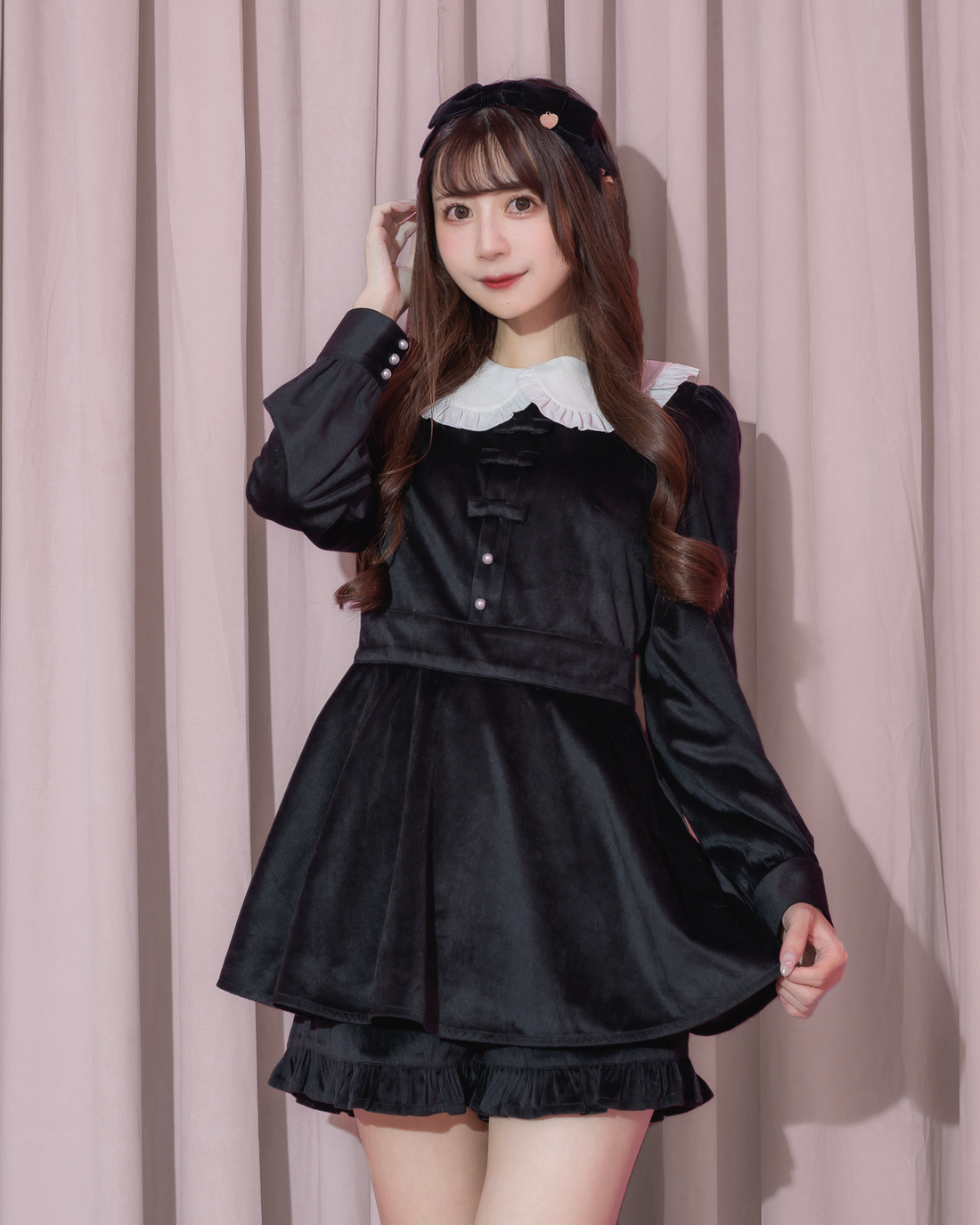 モデル身長:158cm/着用カラー:ブラック