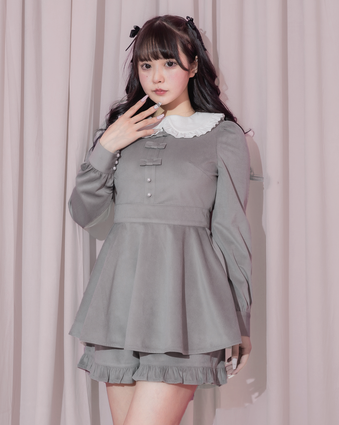 モデル身長:157cm/着用カラー:グレー