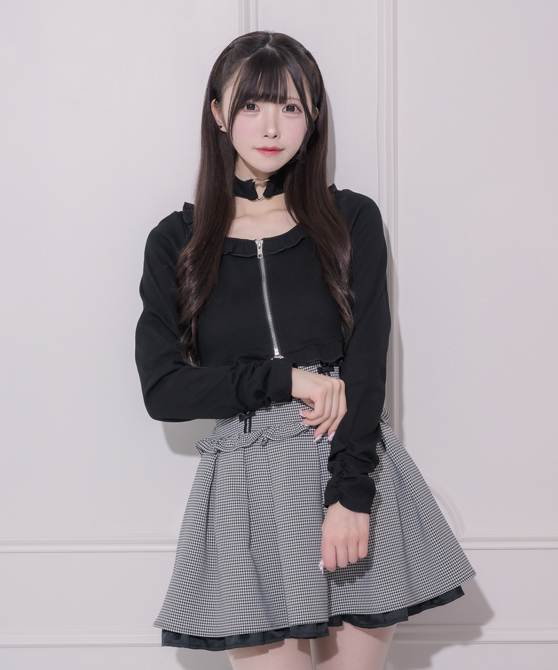 モデル身長:161cm/着用カラー:ブラック