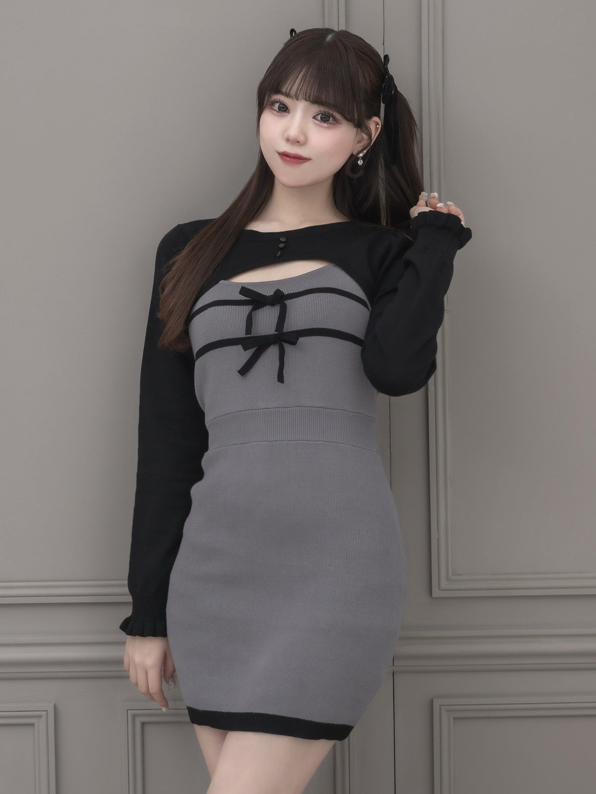 モデル身長:163cm/着用カラー:チャコール