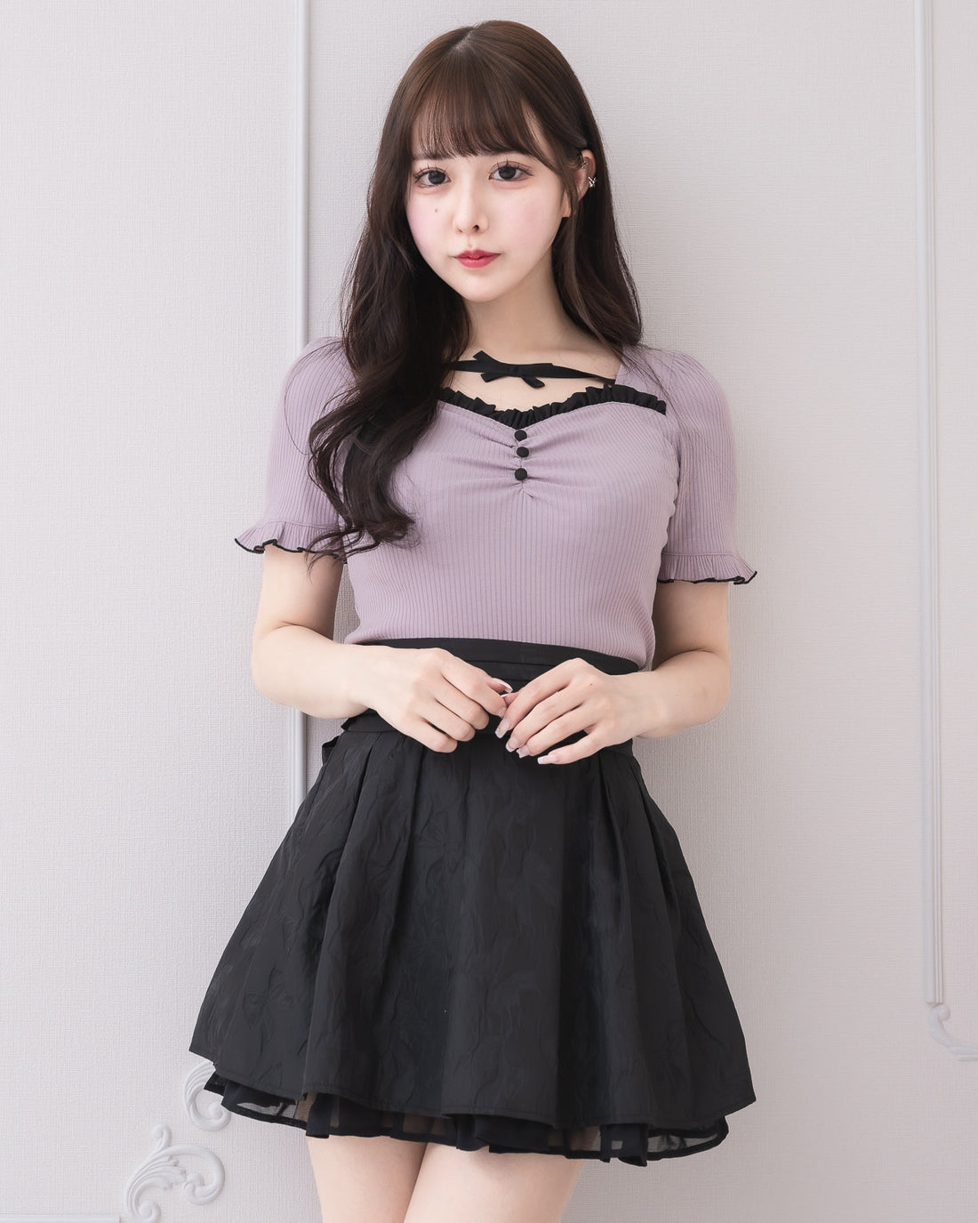 モデル身長:157cm/着用カラー:ピンク