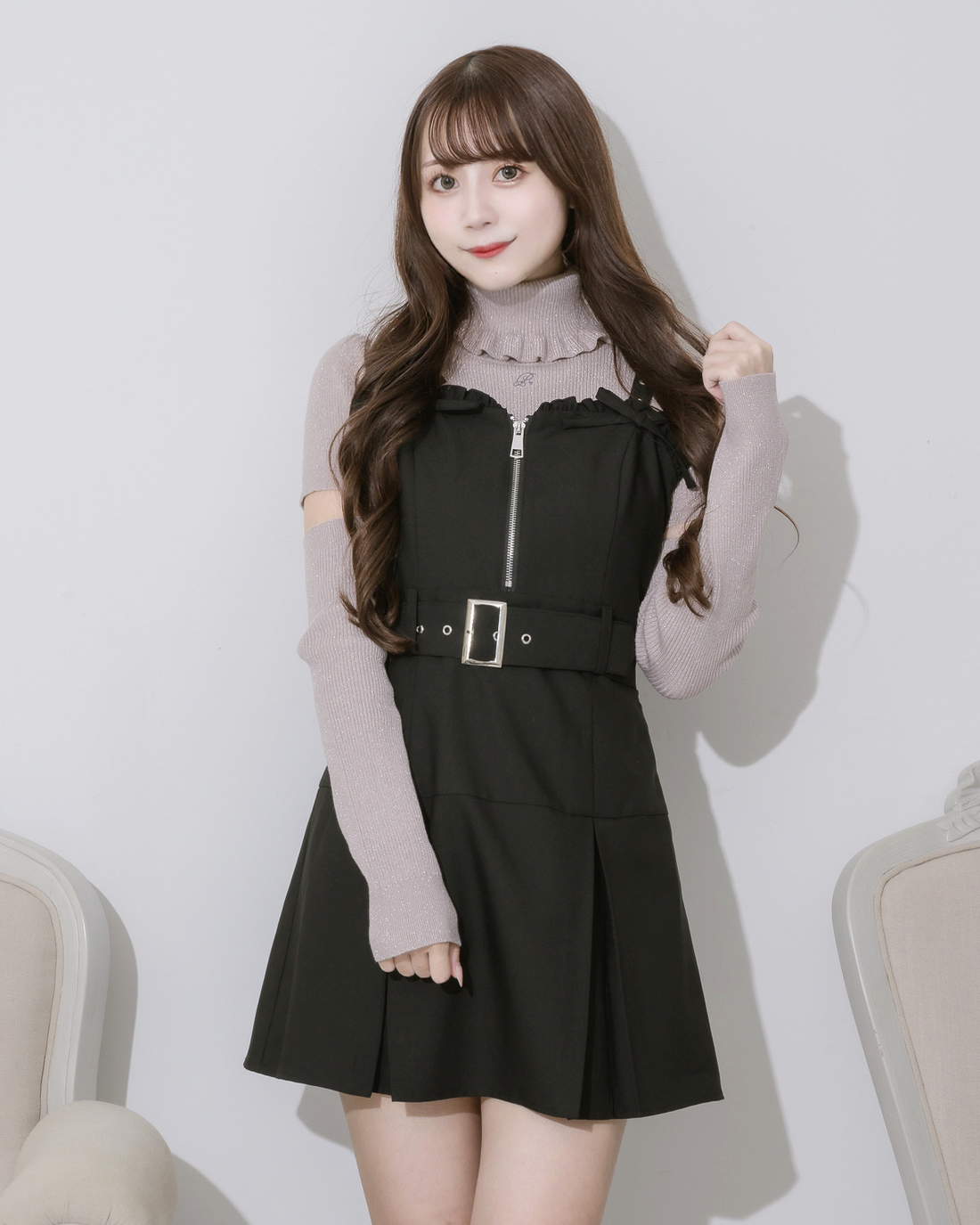 モデル身長:159cm/着用カラー:ピンク