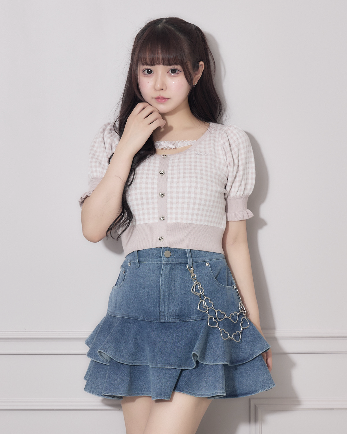 モデル身長:157cm/着用カラー:ピンク