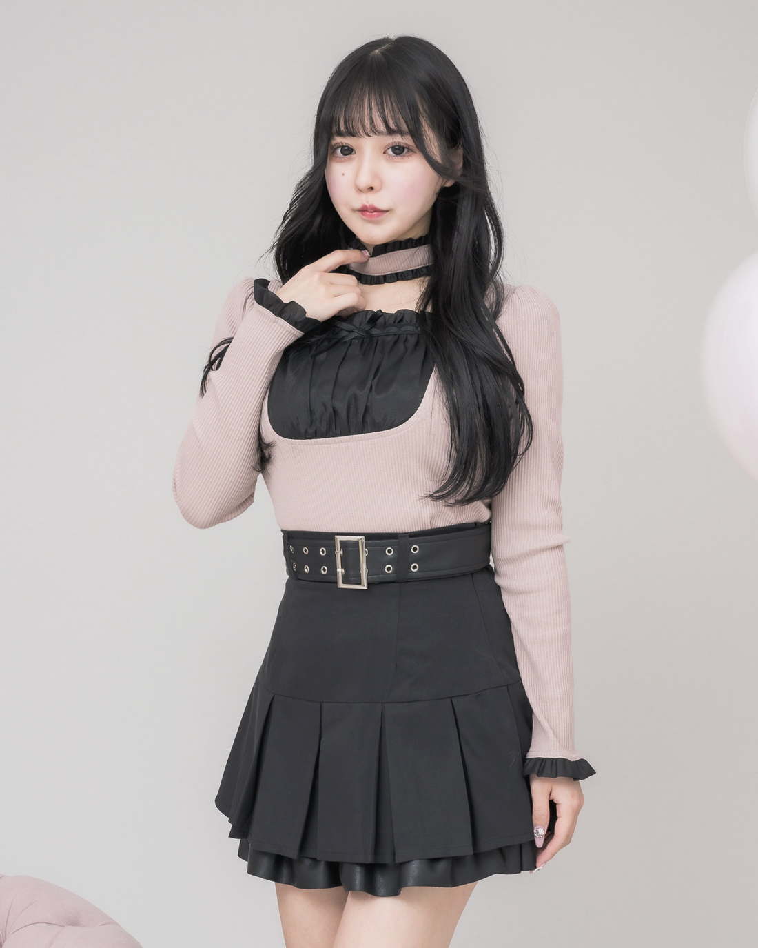 モデル身長:157cm/着用カラー:ブラック