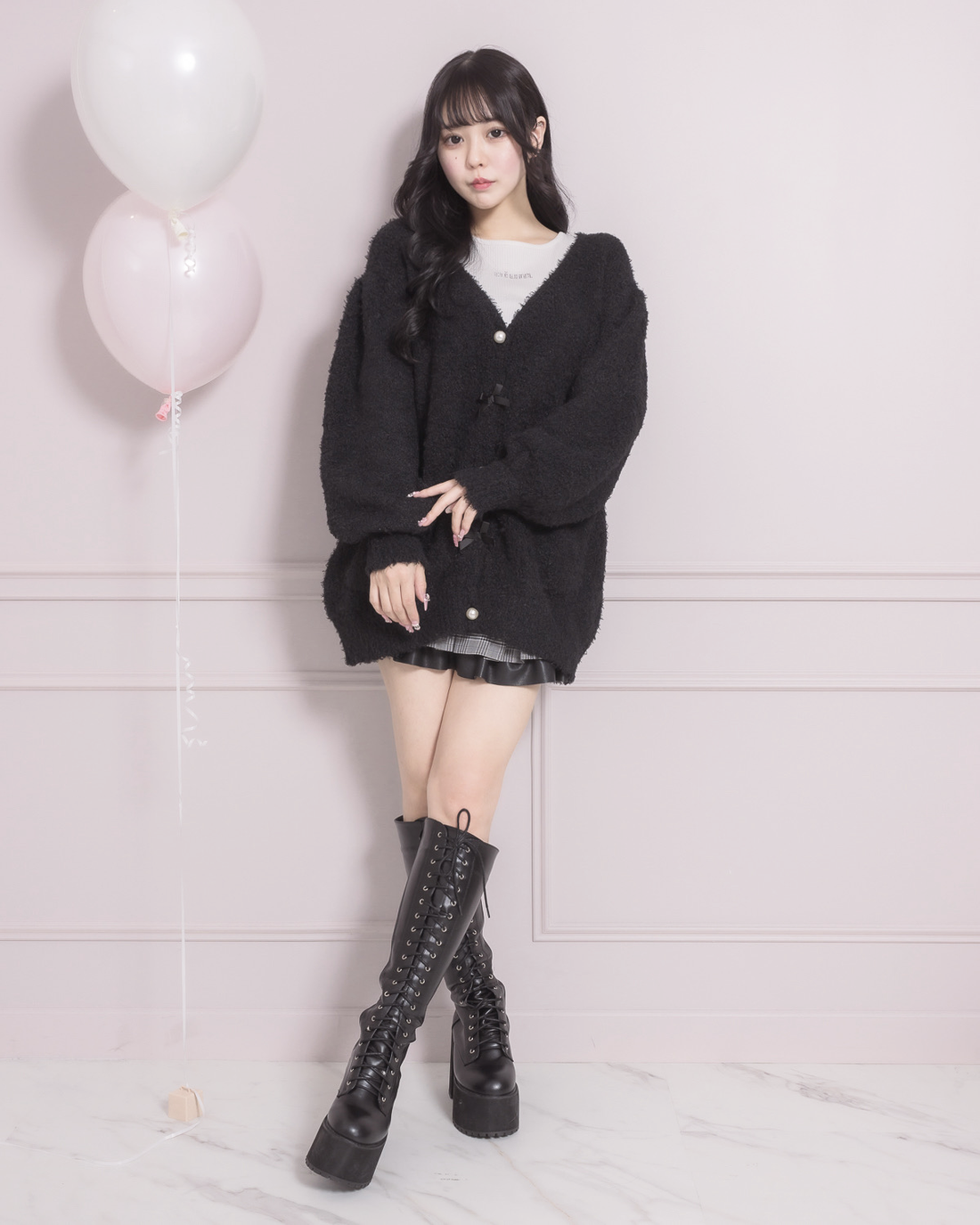 モデル身長:157cm/着用カラー:ブラック