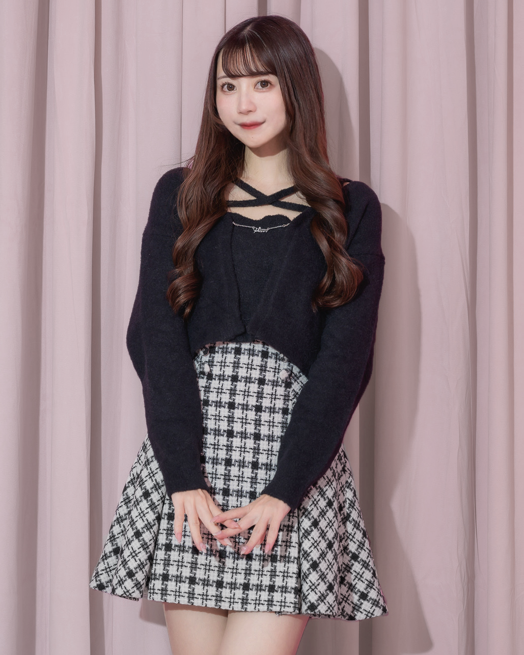 モデル身長:158cm/着用カラー:ブラック