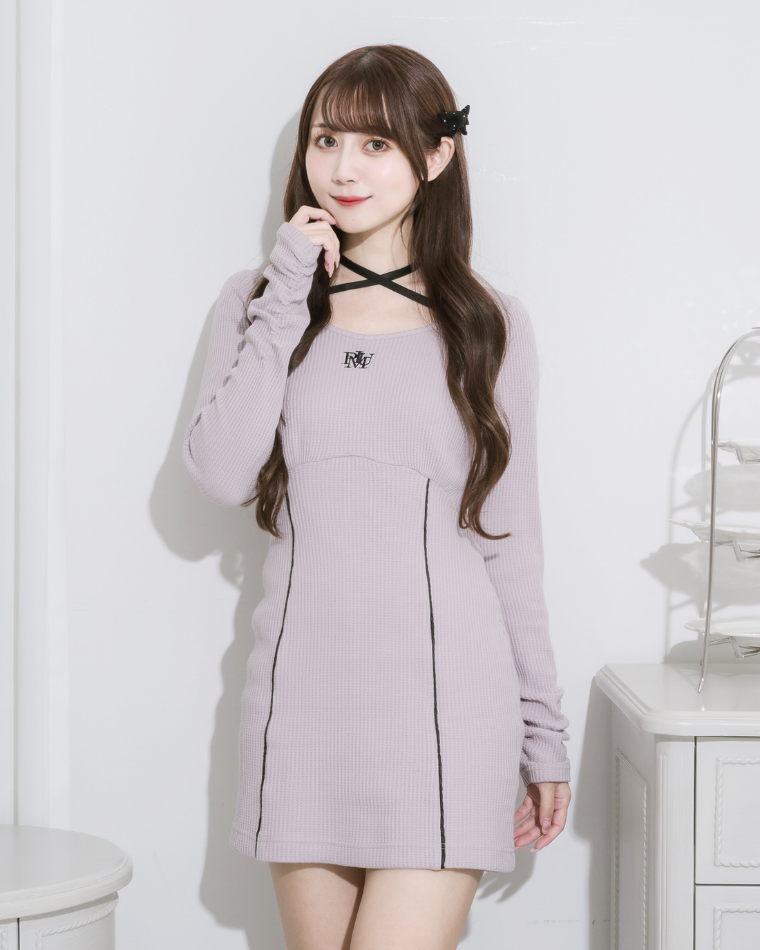 モデル身長:159cm/着用カラー:ピンク