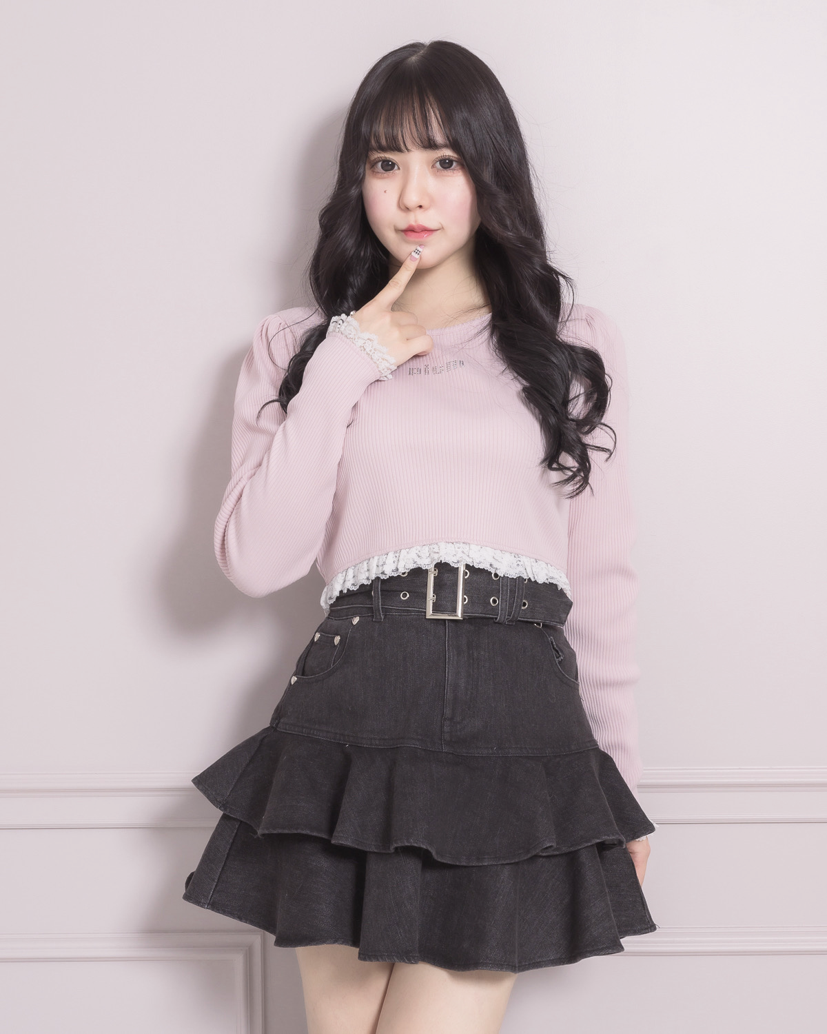 モデル身長:157cm/着用カラー:ピンク