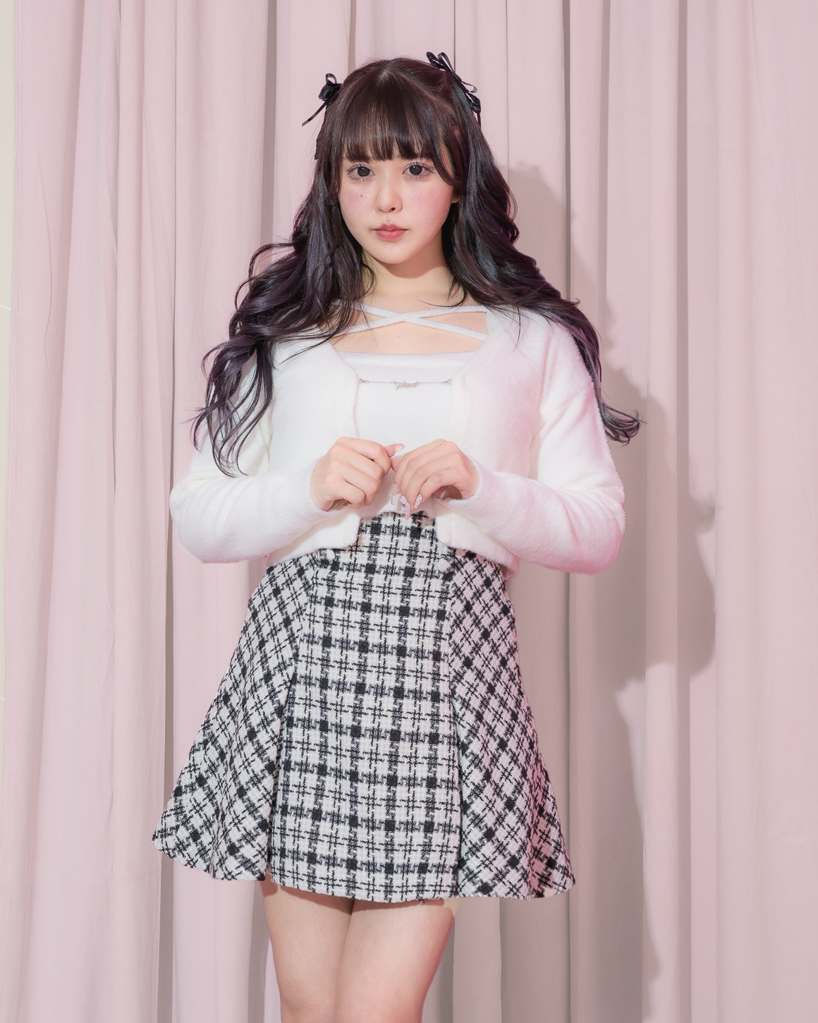 モデル身長:157cm/着用カラー:ホワイト