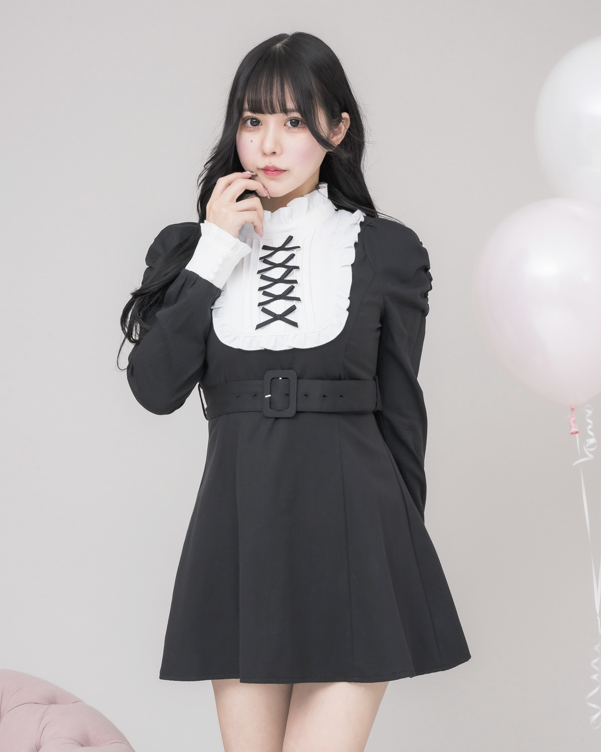 モデル身長:157cm/着用カラー:ブラック