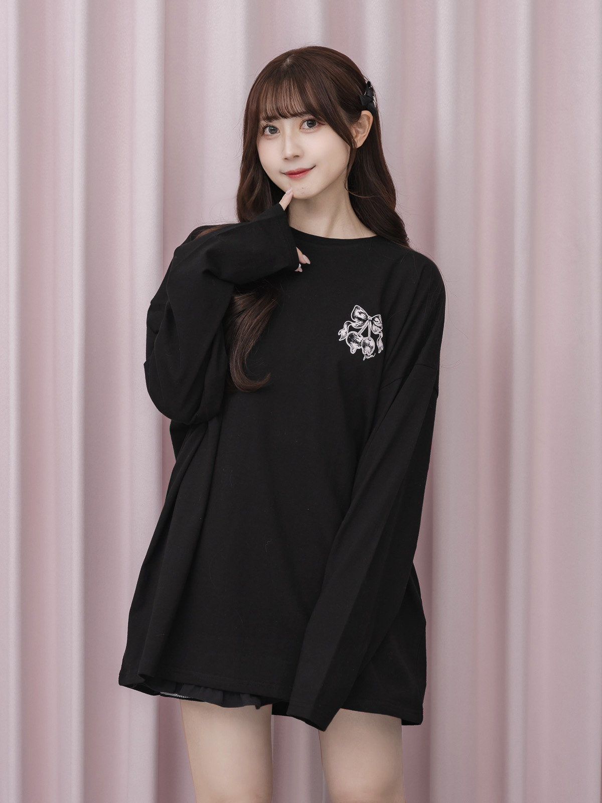 モデル身長:159cm/着用カラー:ブラック