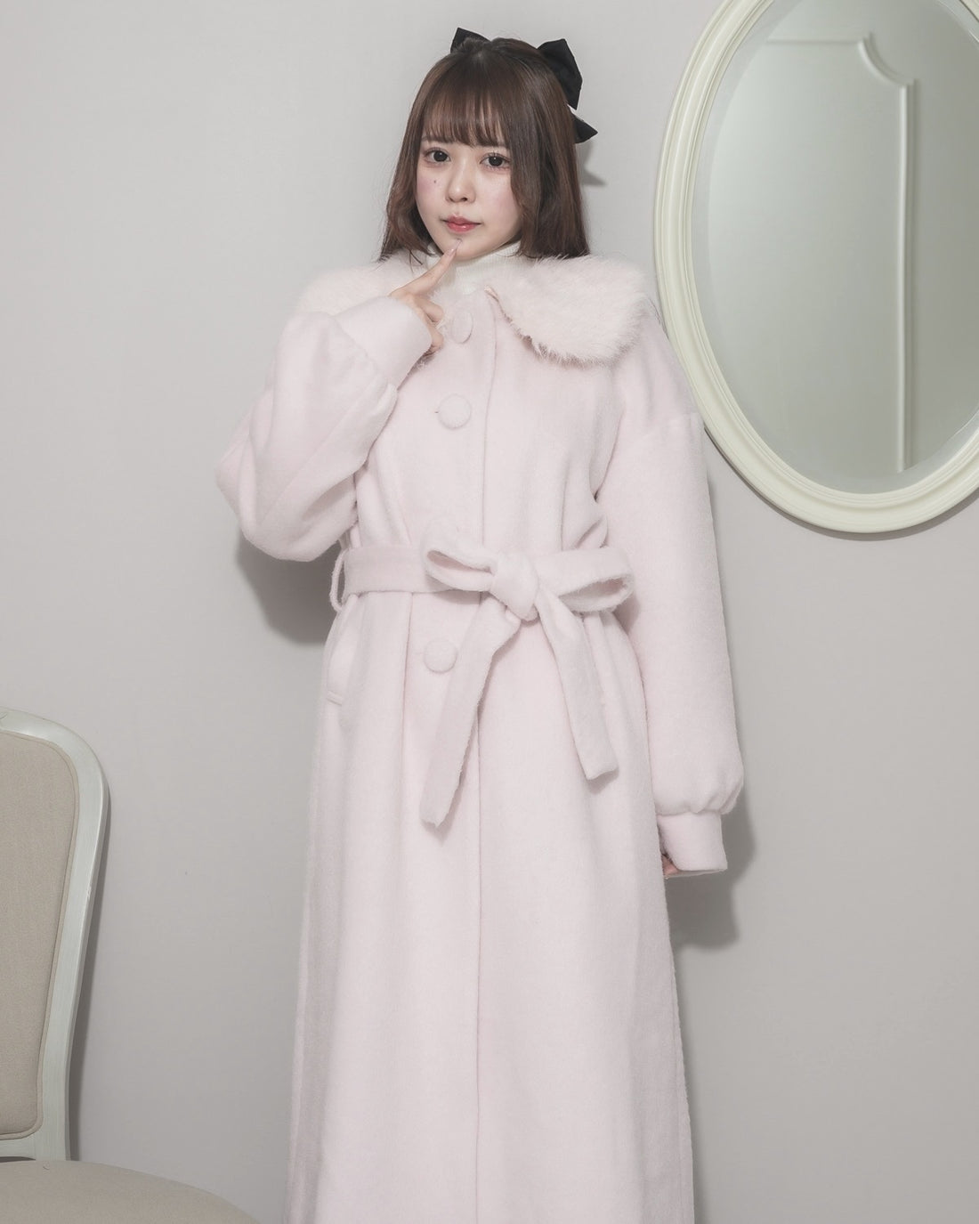 モデル身長:157cm/着用カラー:ピンク