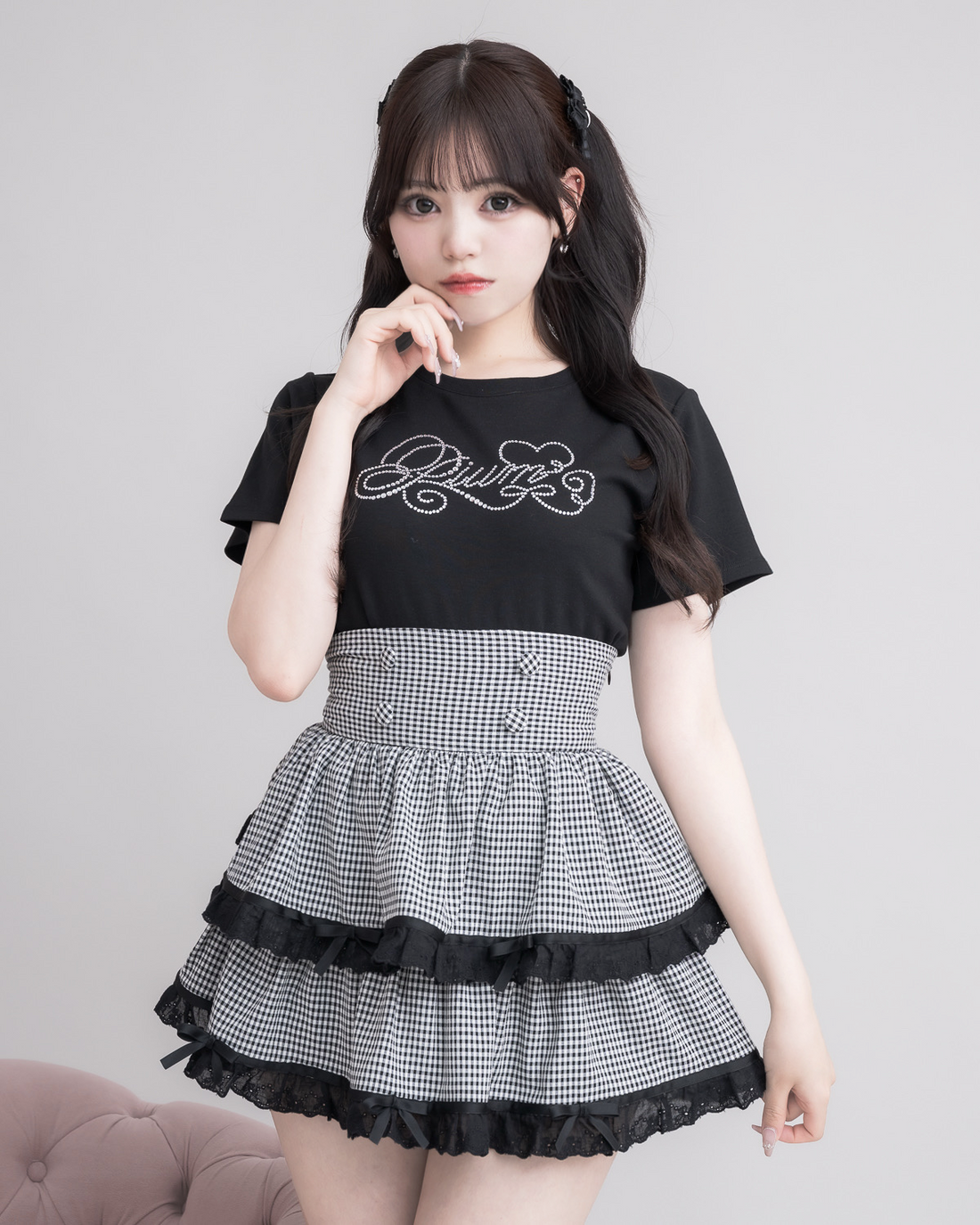 モデル身長:163cm/着用カラー:ブラック