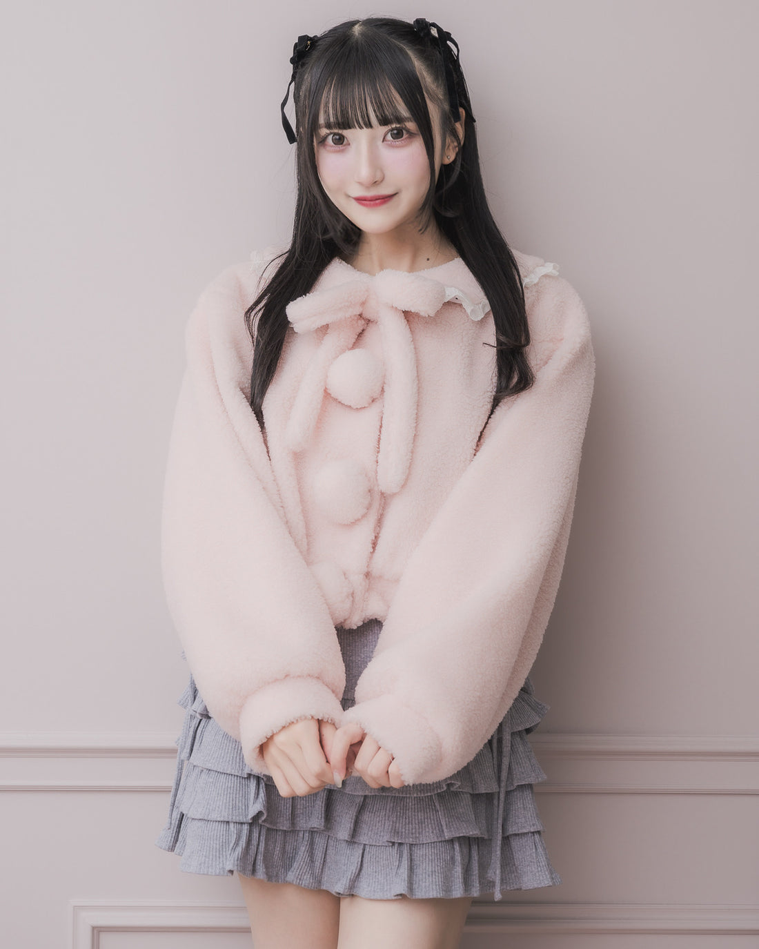 モデル身長:157cm/着用カラー:ピンク