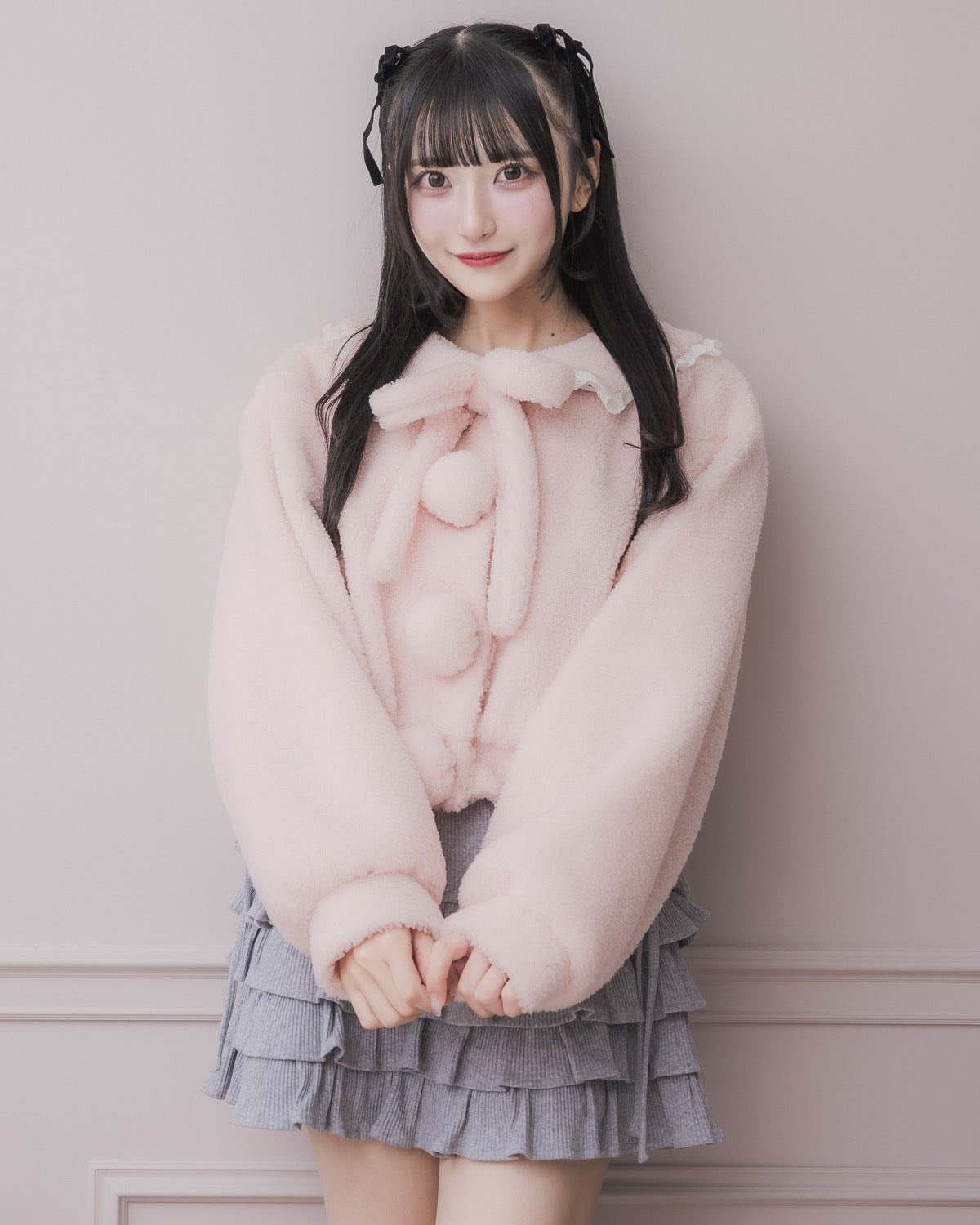 モデル身長:157cm/着用カラー:ピンク