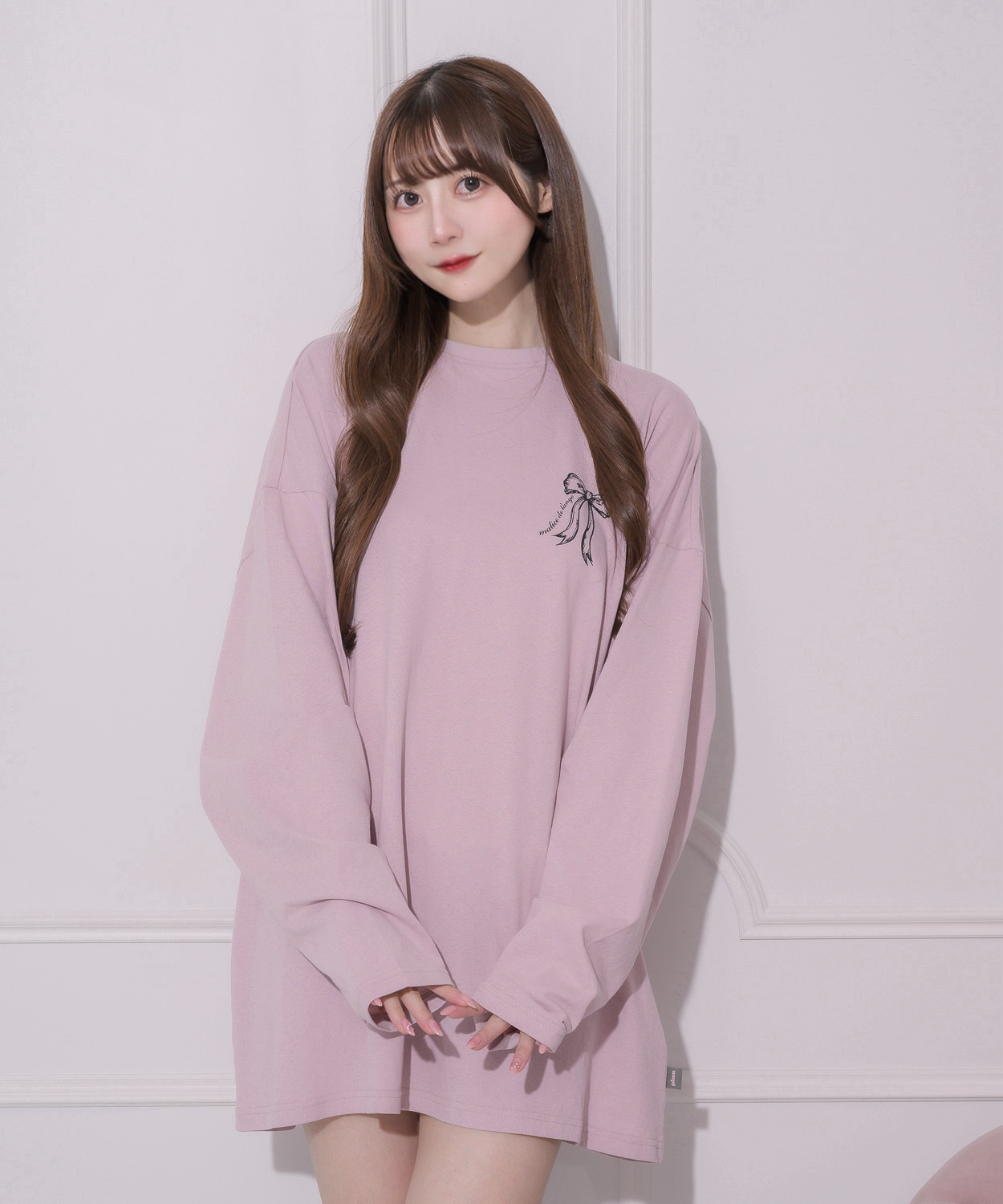 モデル身長:158cm/着用カラー:ピンク
