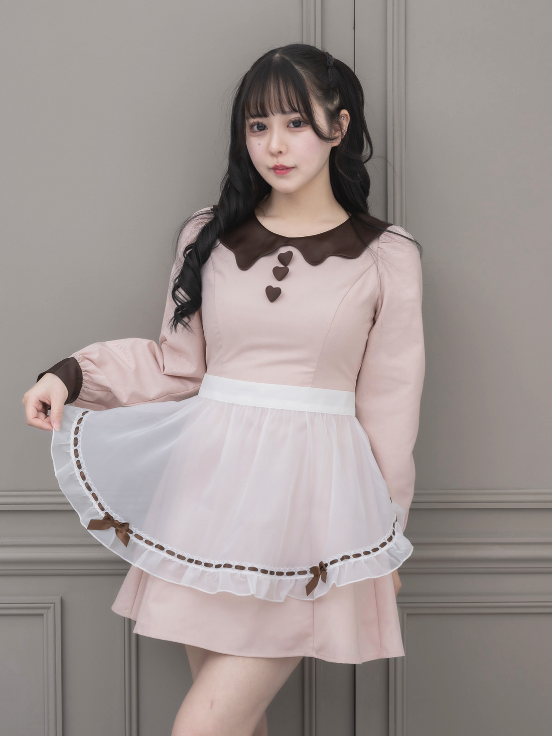 モデル身長:157cm/着用カラー:ピンク