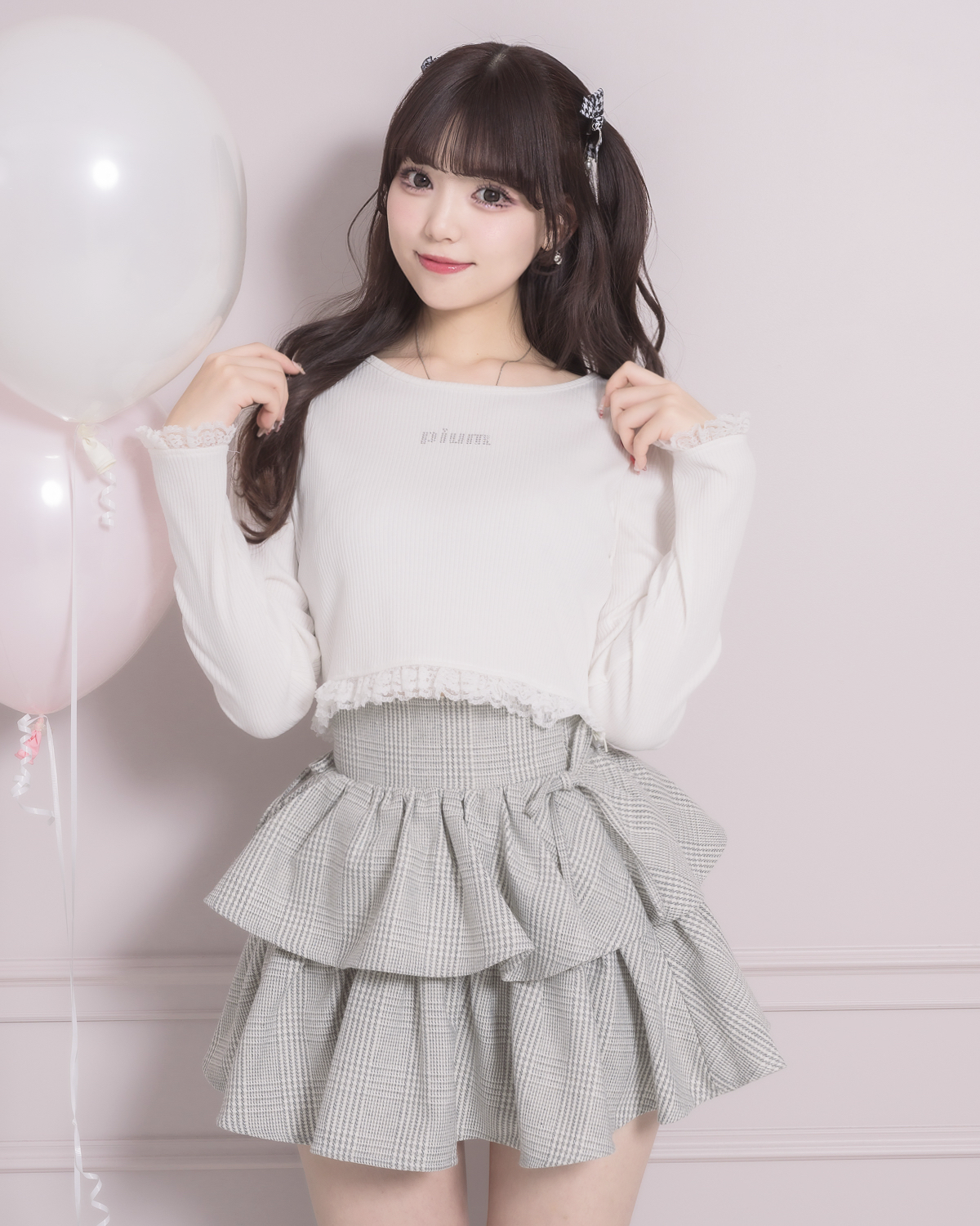 モデル身長:163cm/着用カラー:グレー