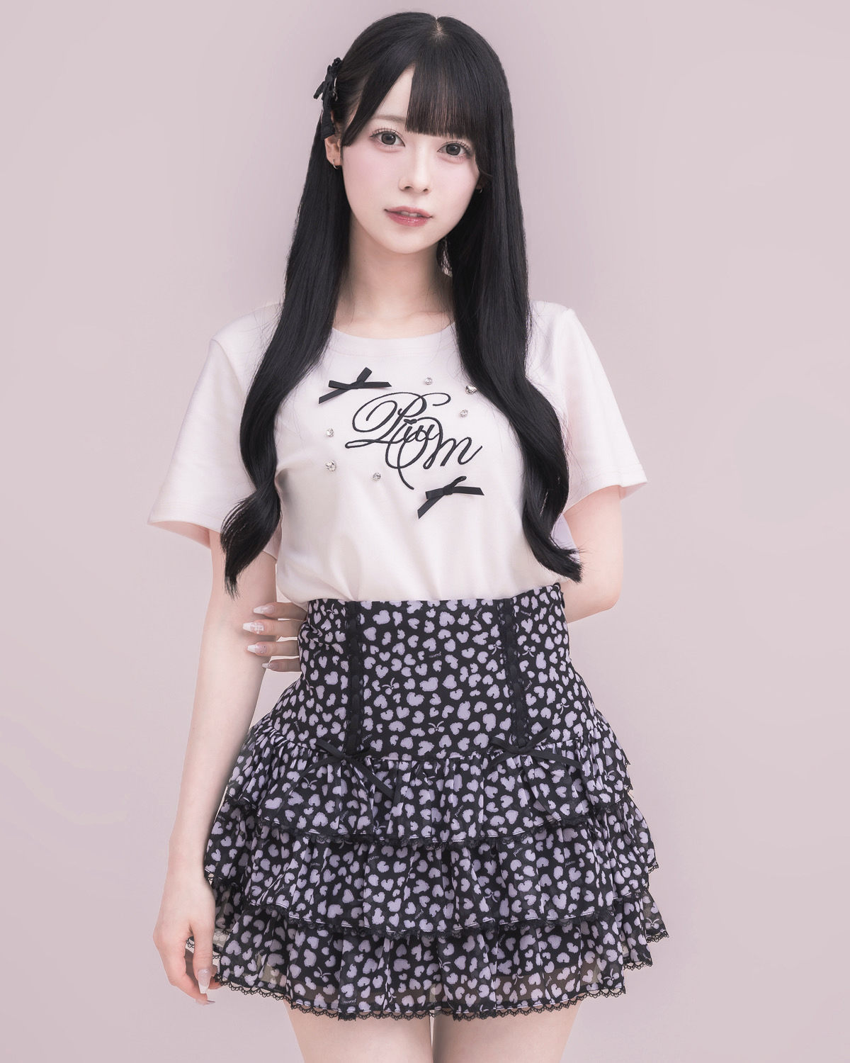 モデル身長:155cm/着用カラー:ピンク