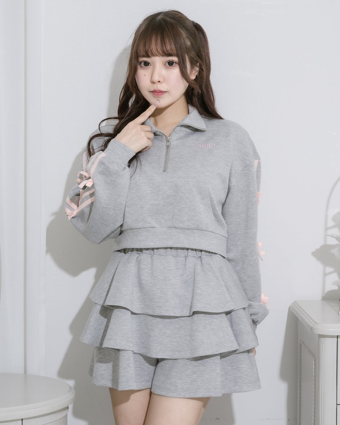 モデル身長:157cm/着用カラー:グレー