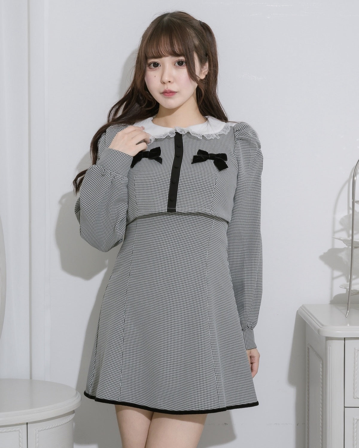 モデル身長:157cm/着用カラー:ホワイトミックス