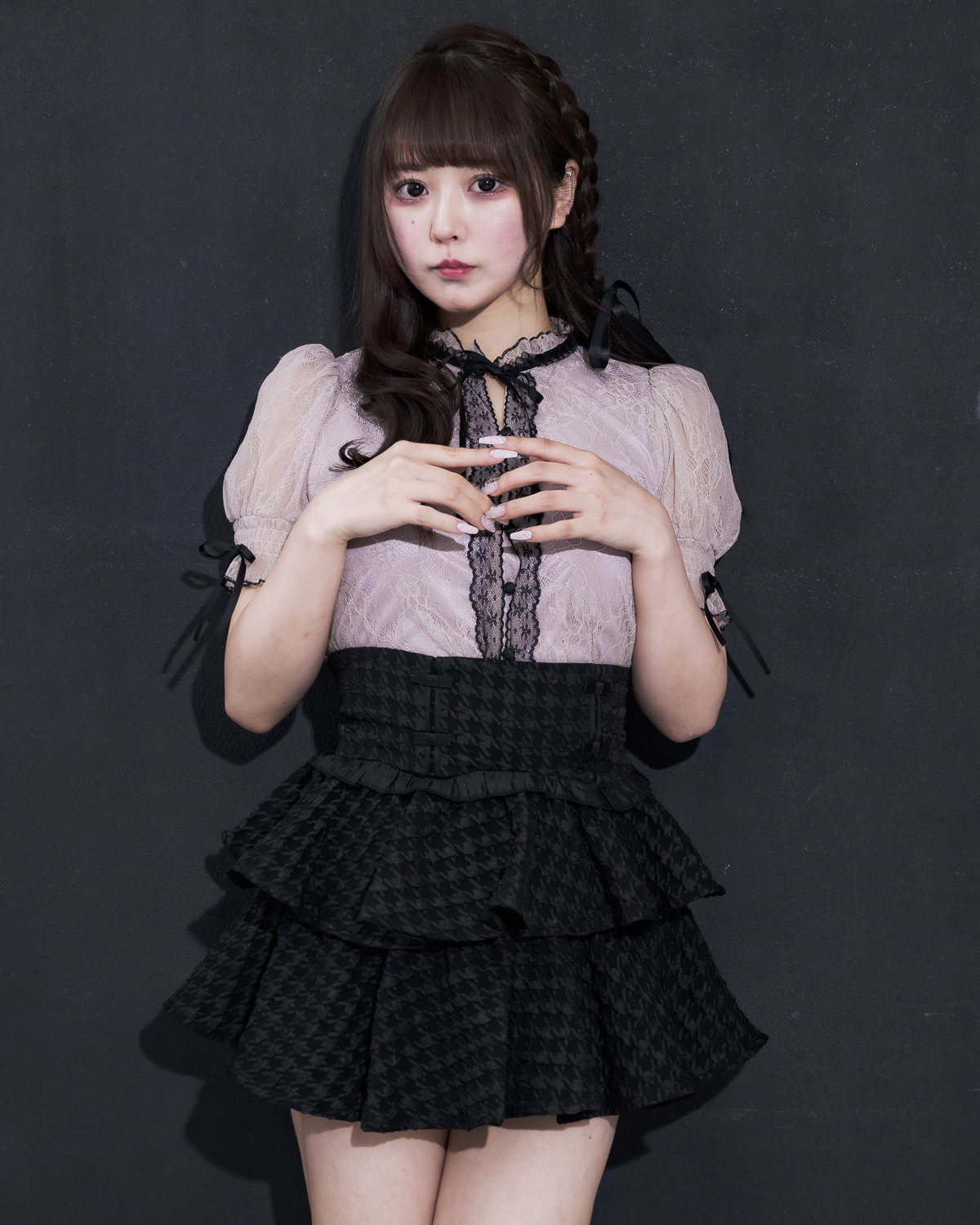 モデル身長:157cm/着用カラー:ブラックミックス