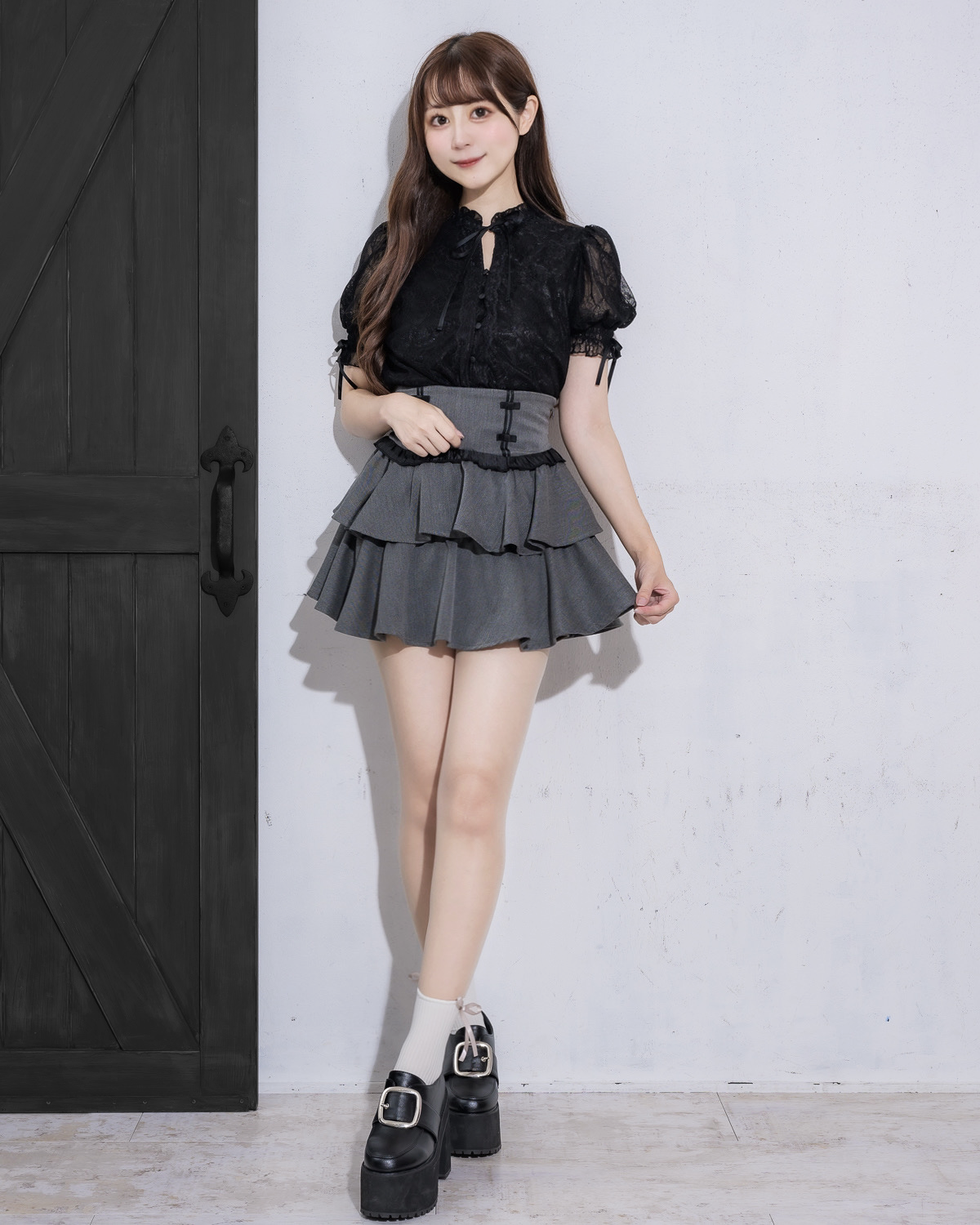 モデル身長:159cm/着用カラー:チャコール
