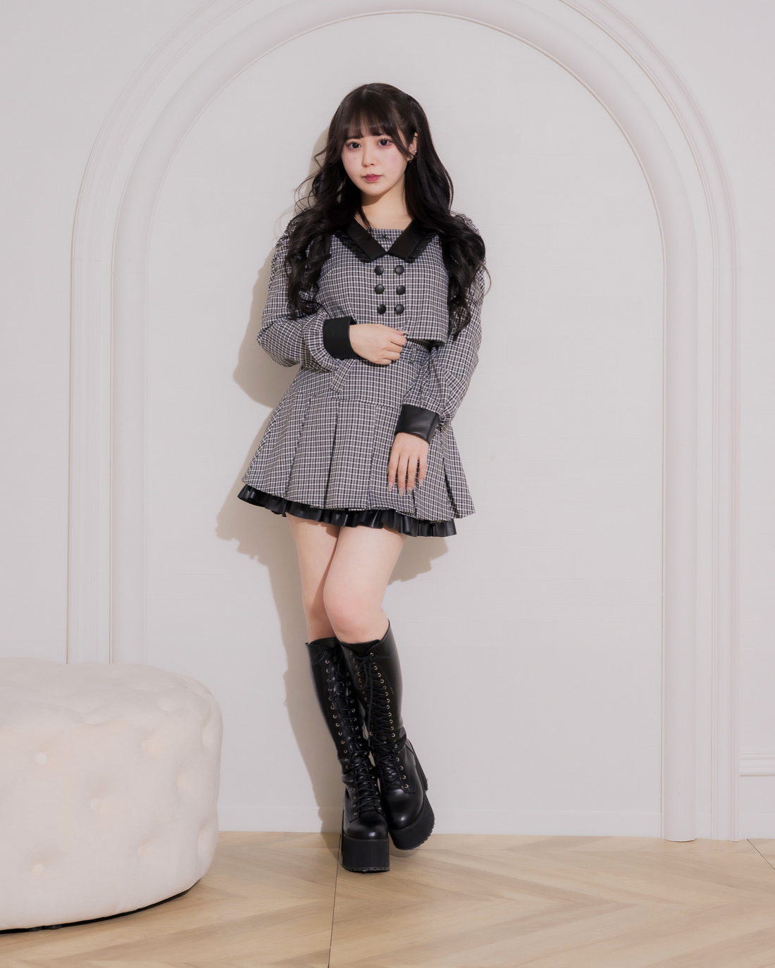 モデル身長:157cm/着用カラー:ミックス