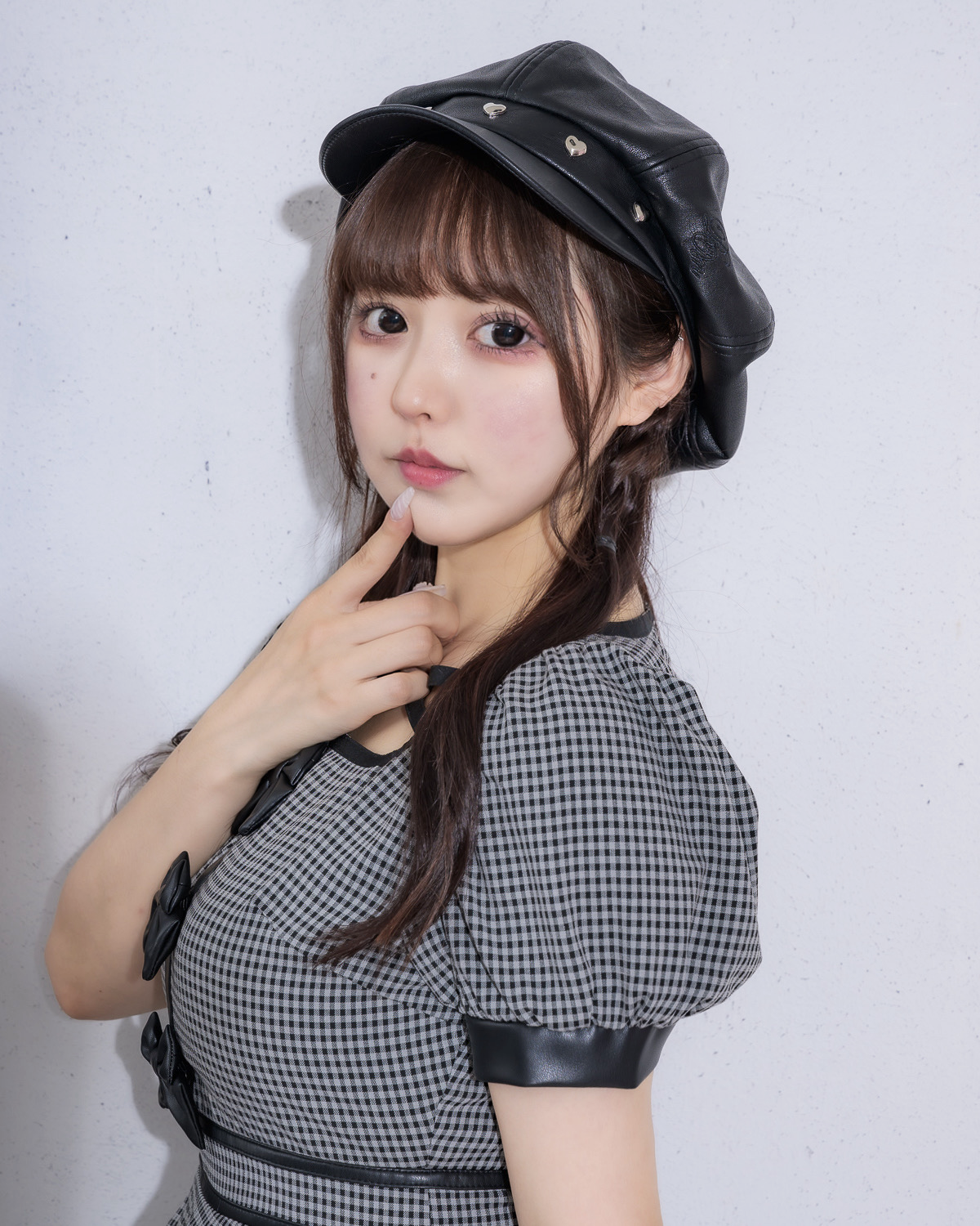 ハートスタッズレザーキャスケット – pium ハートスタッズレザーキャスケット – pium