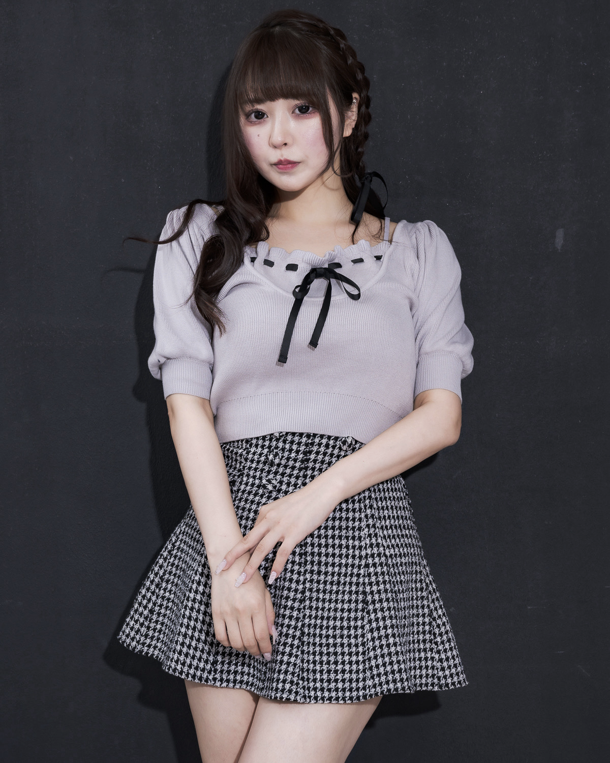 モデル身長:157cm/着用カラー:ブルー