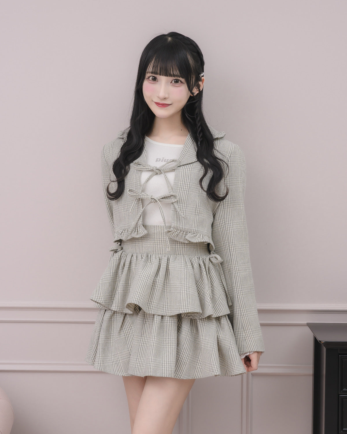 モデル身長:157cm/着用カラー:グレー