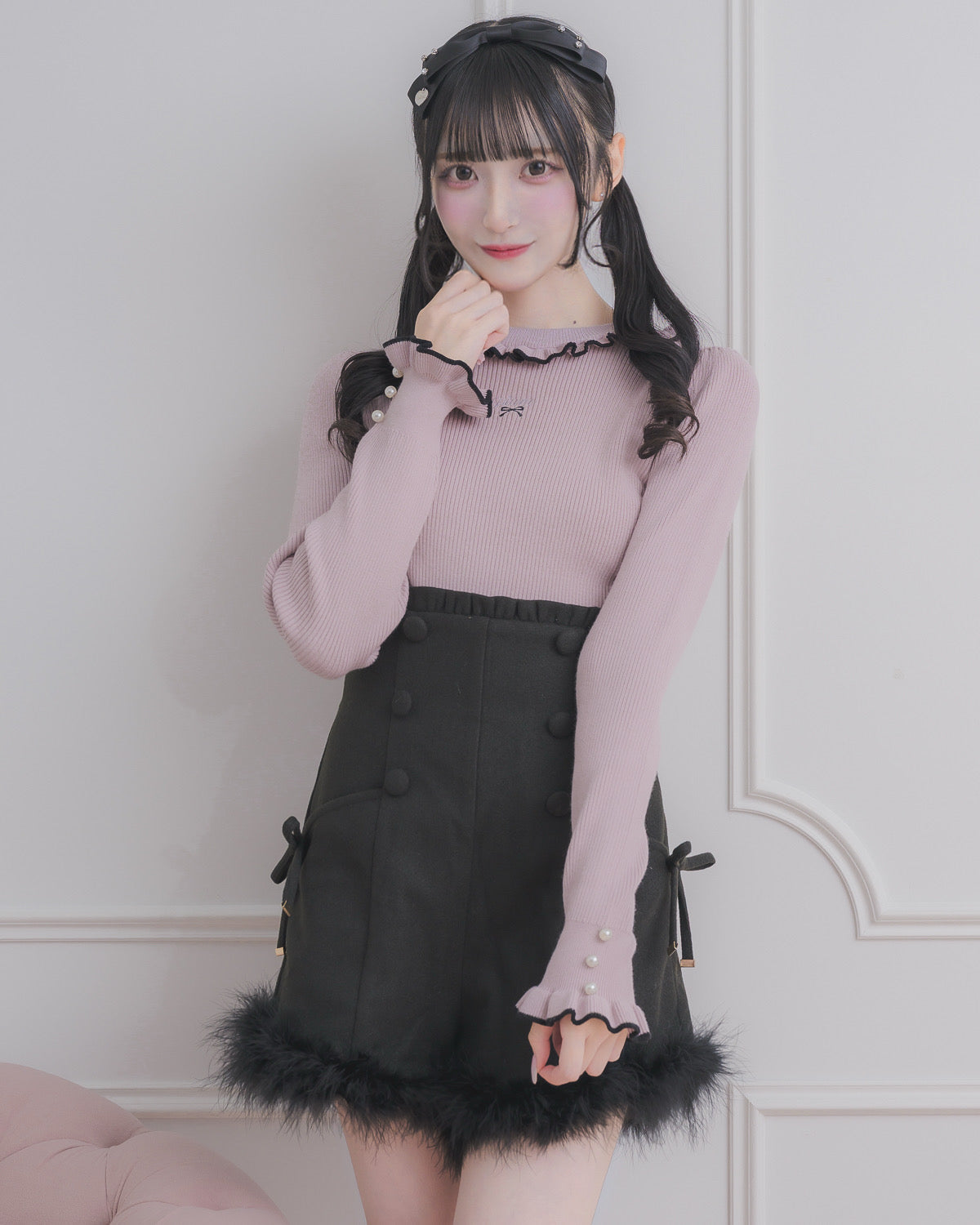 モデル身長:157cm/着用カラー:ブラック