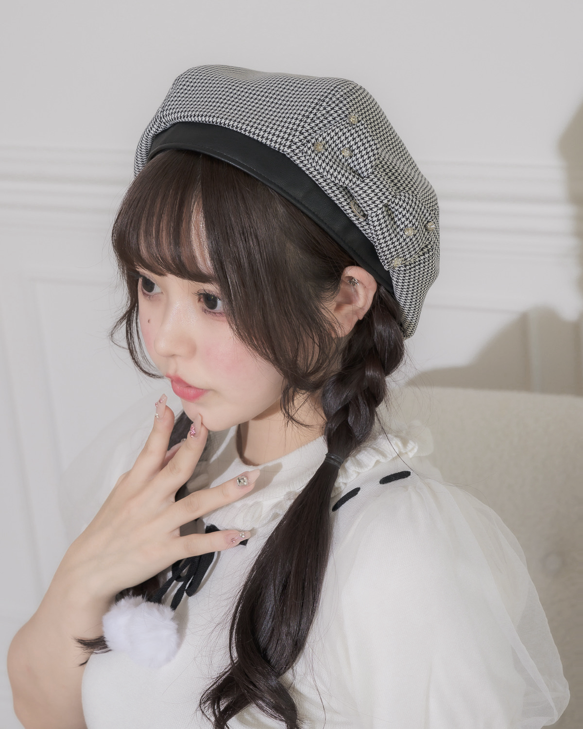 pium ピウム 千鳥柄リボンベレー 千鳥柄リボンベレー – pium