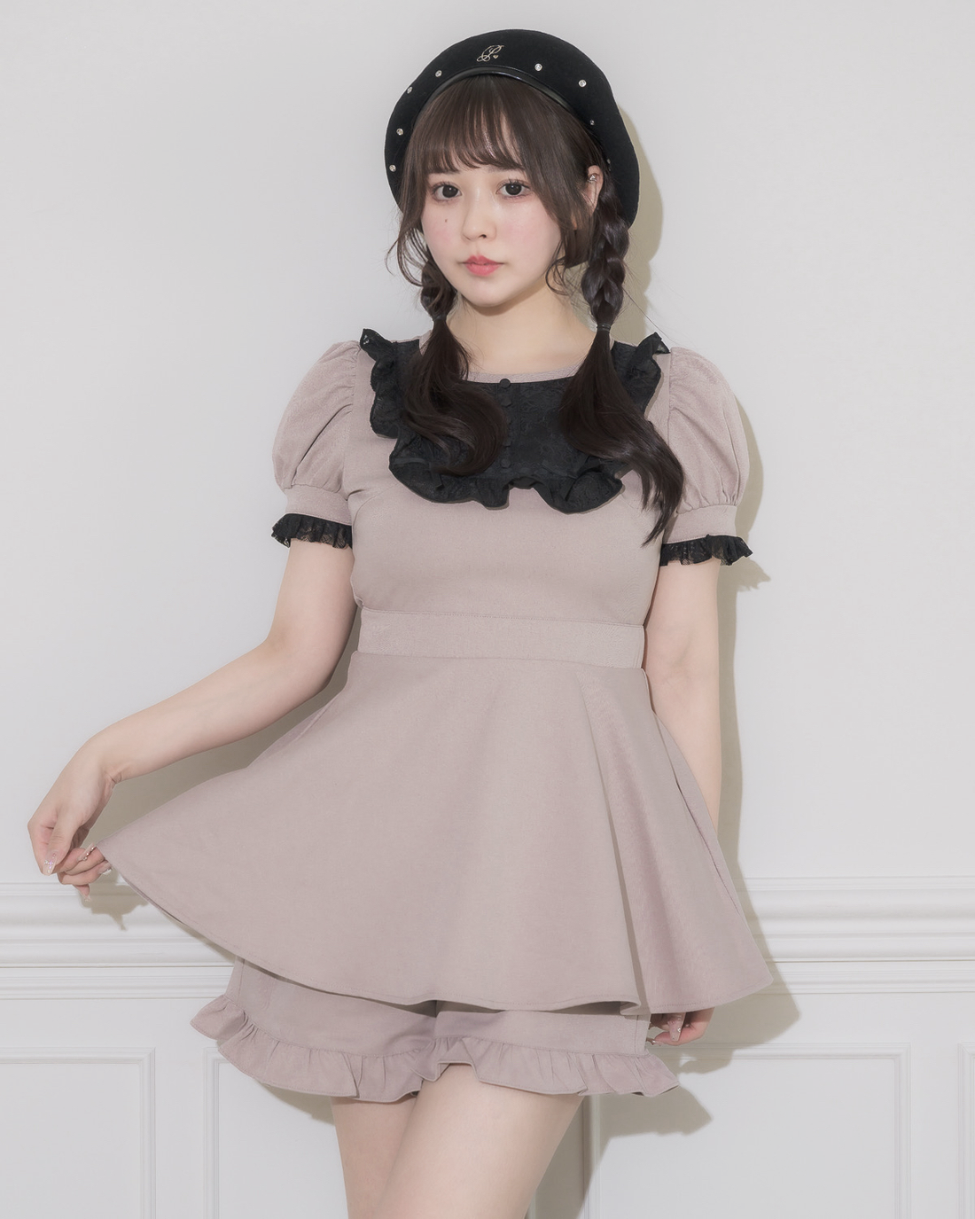 モデル身長:157cm/着用カラー:ピンク