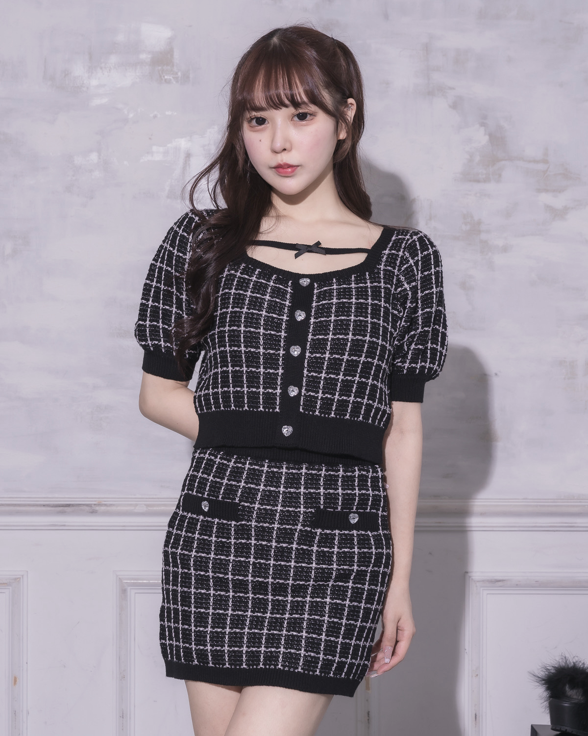 モデル身長:157cm/着用カラー:ブラック