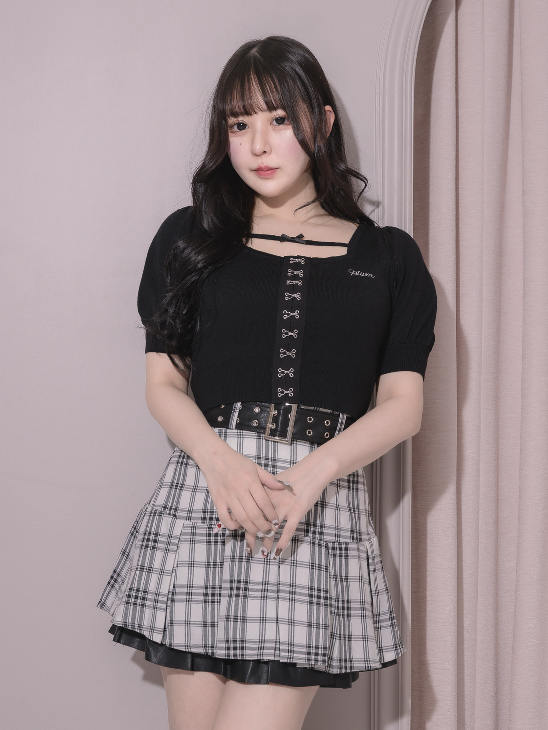 モデル身長:157cm/着用カラー:ブラック