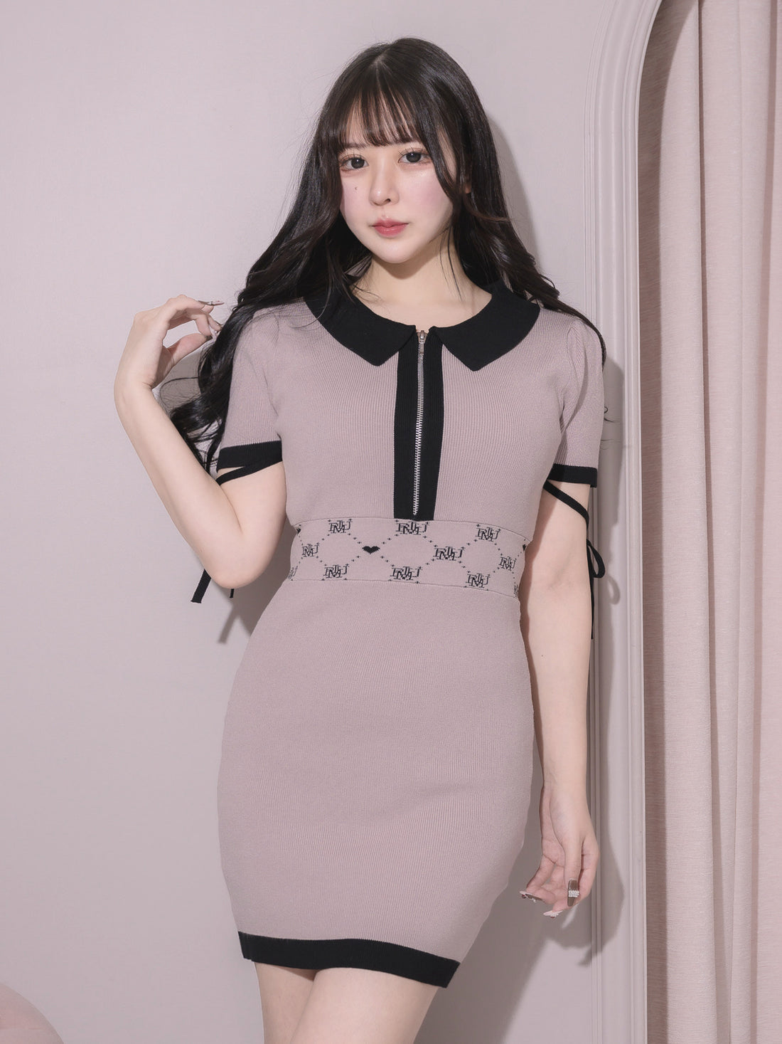 モデル身長:157cm/着用カラー:ピンク