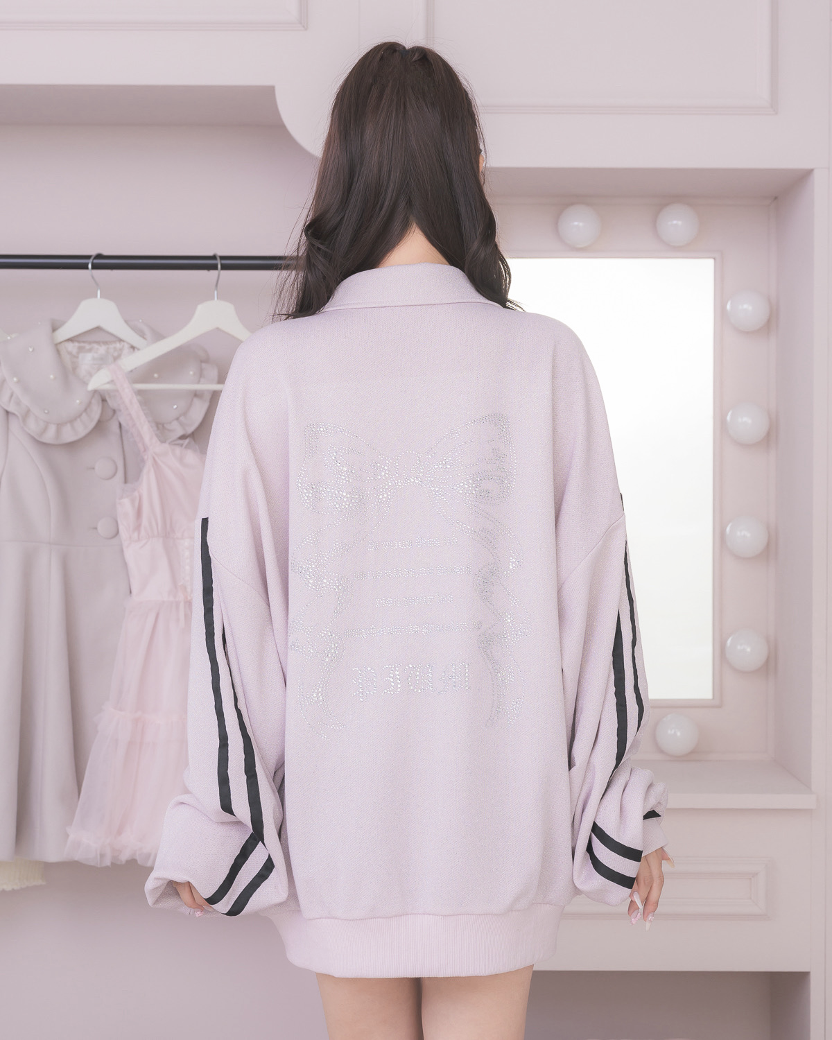 モデル身長:157cm/着用カラー:ピンク