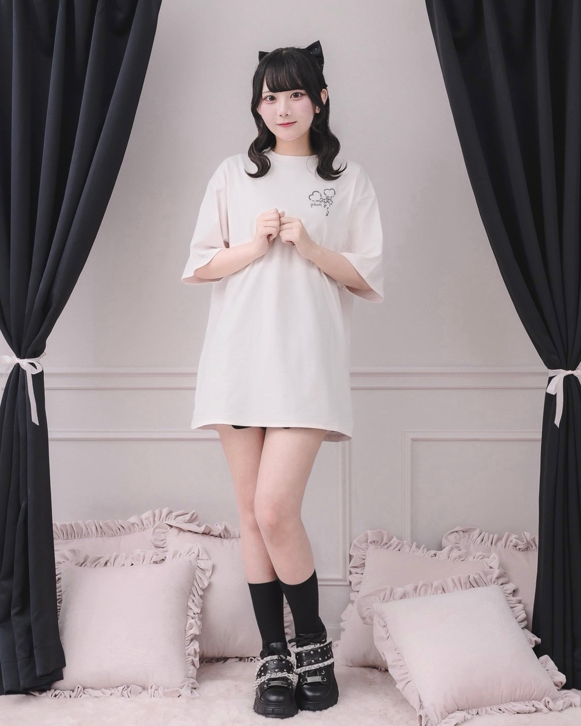 モデル身長:161cm/着用カラー:ピンク
