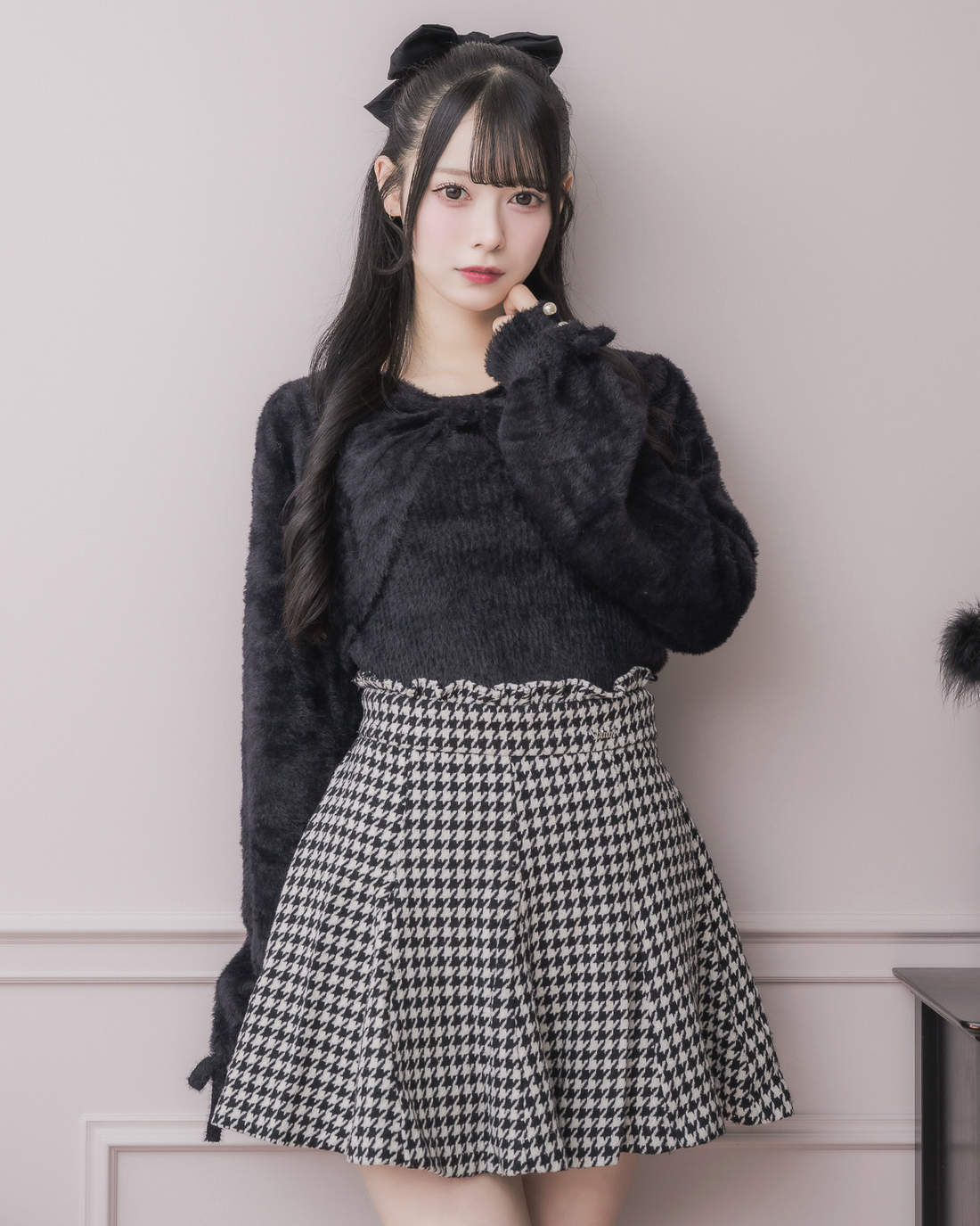 モデル身長:155cm/着用カラー:ブラック