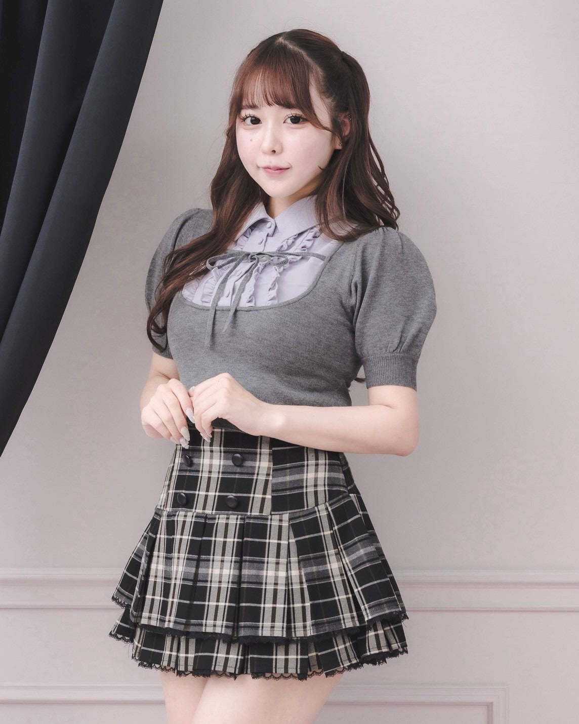 モデル身長:157cm/着用カラー:チャコール