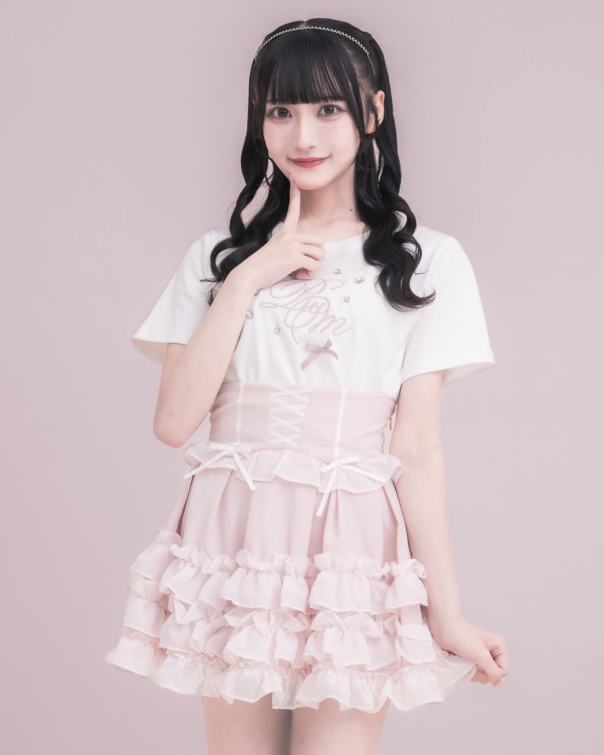 モデル身長:157cm/着用カラー:ピンク