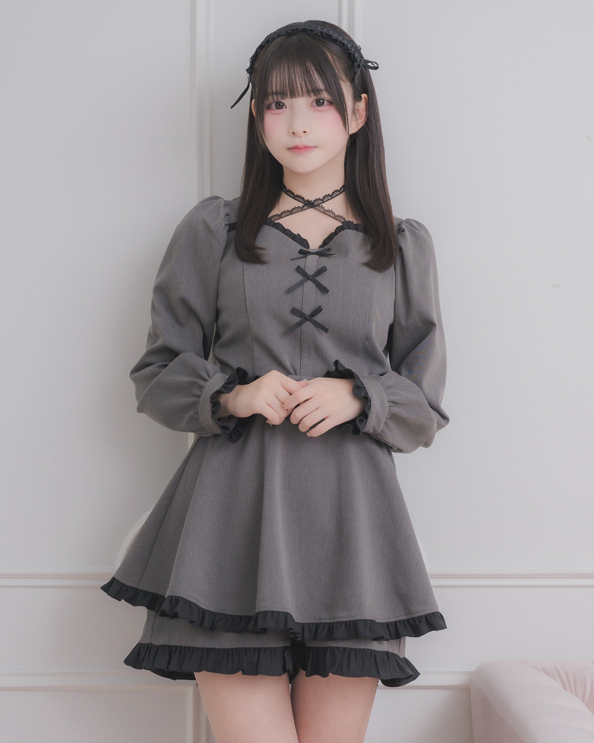 モデル身長:158cm/着用カラー : チャコール